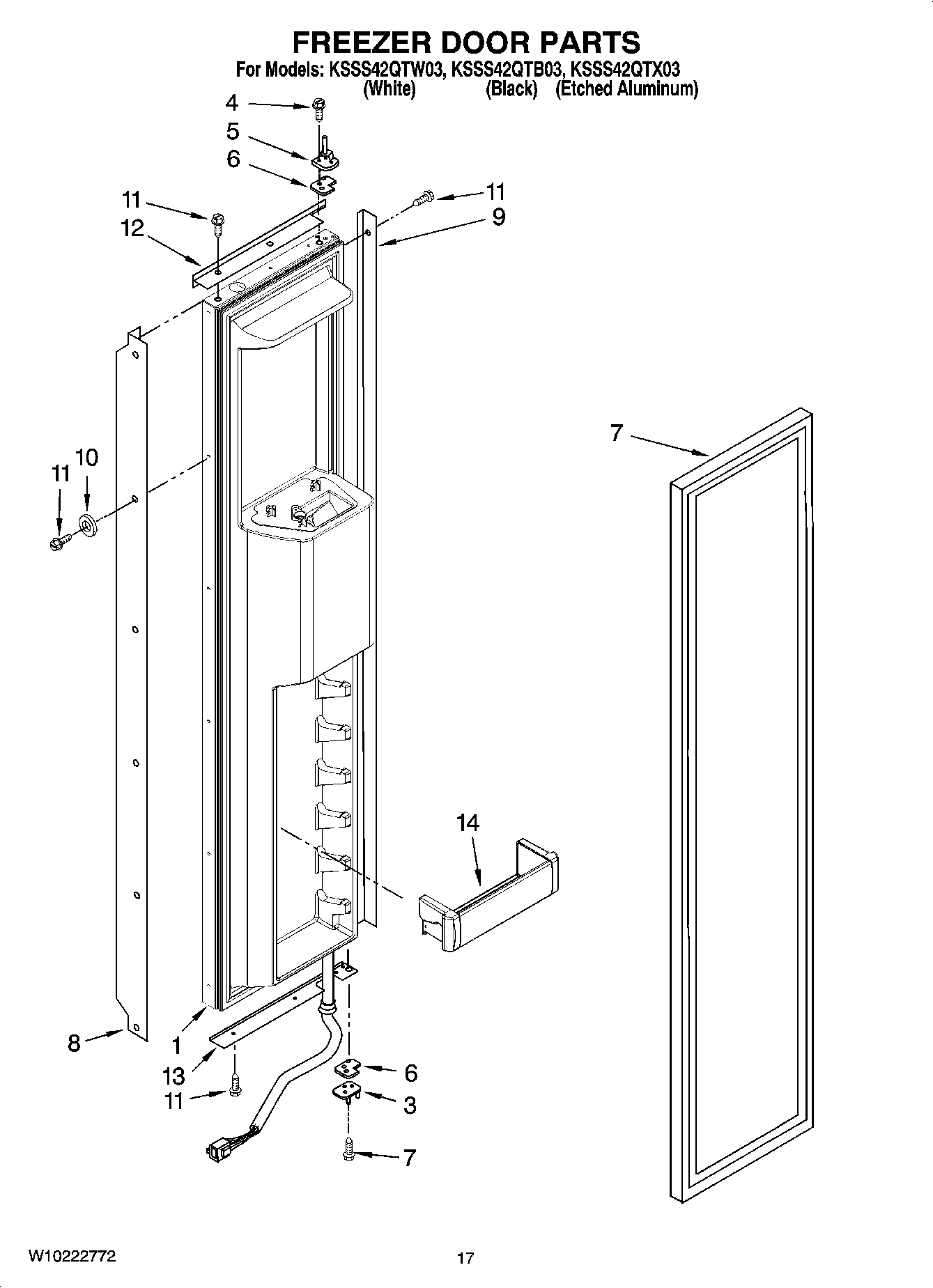 11 - FREEZER DOOR PARTS
