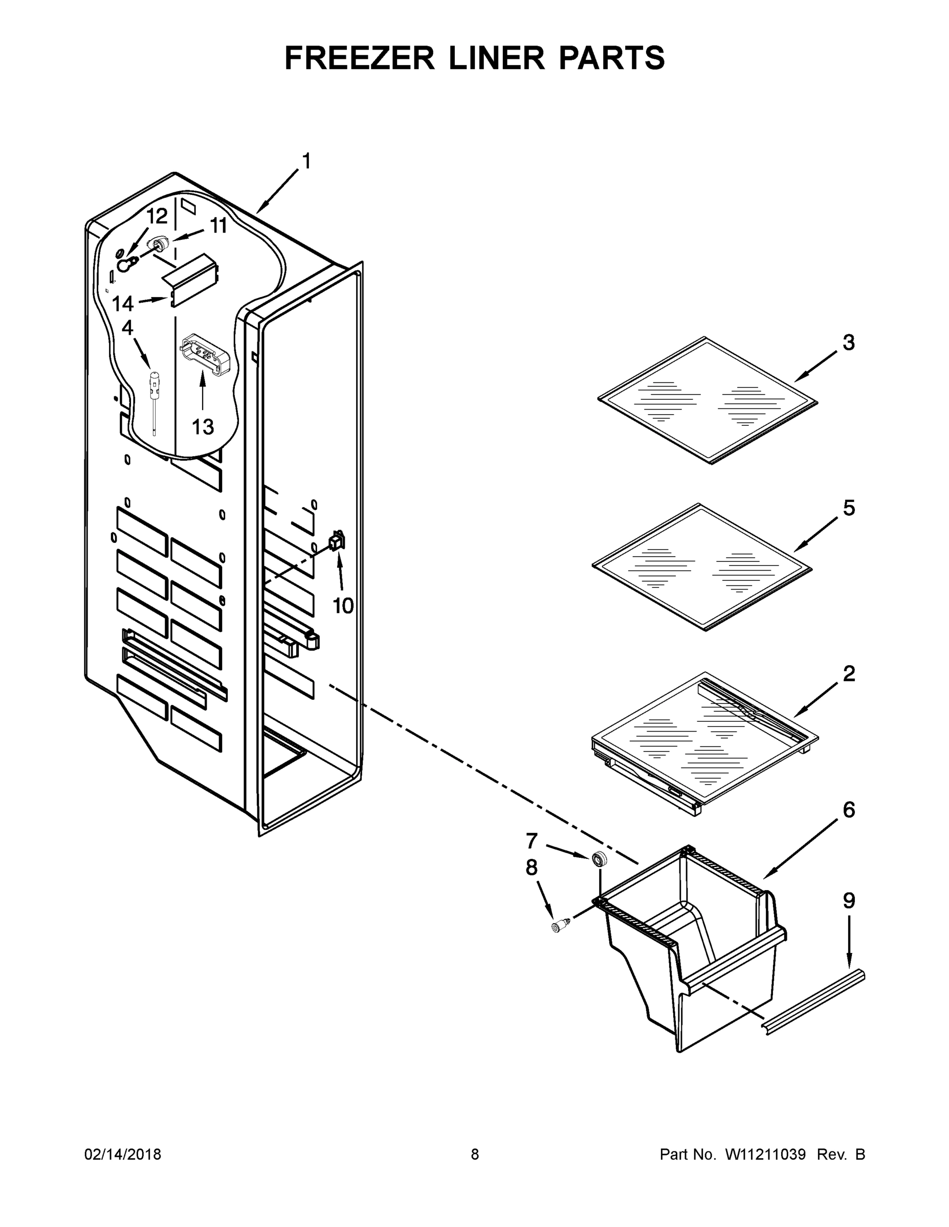 05 - FREEZER LINER PARTS