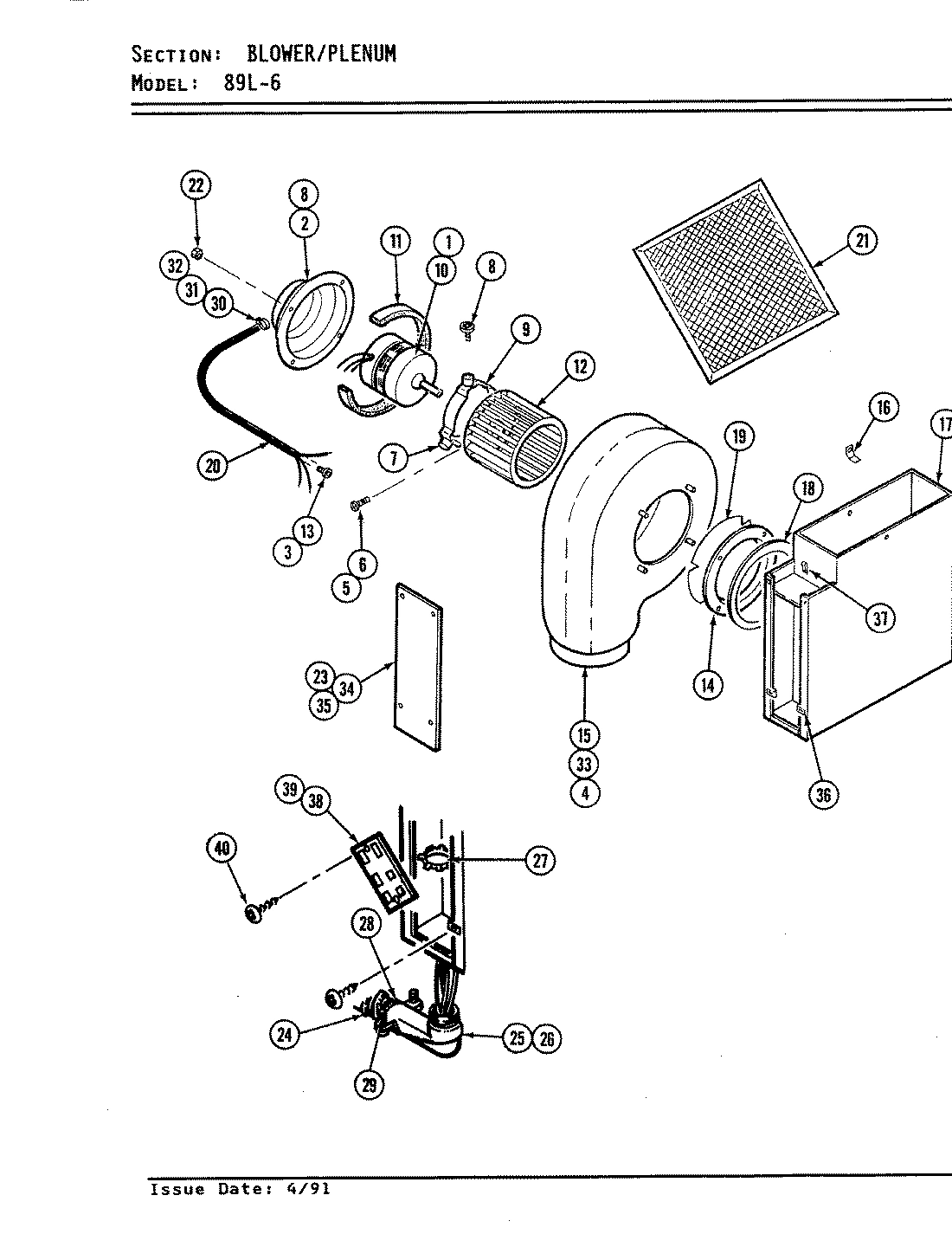 01 - BLOWER/PLENUM