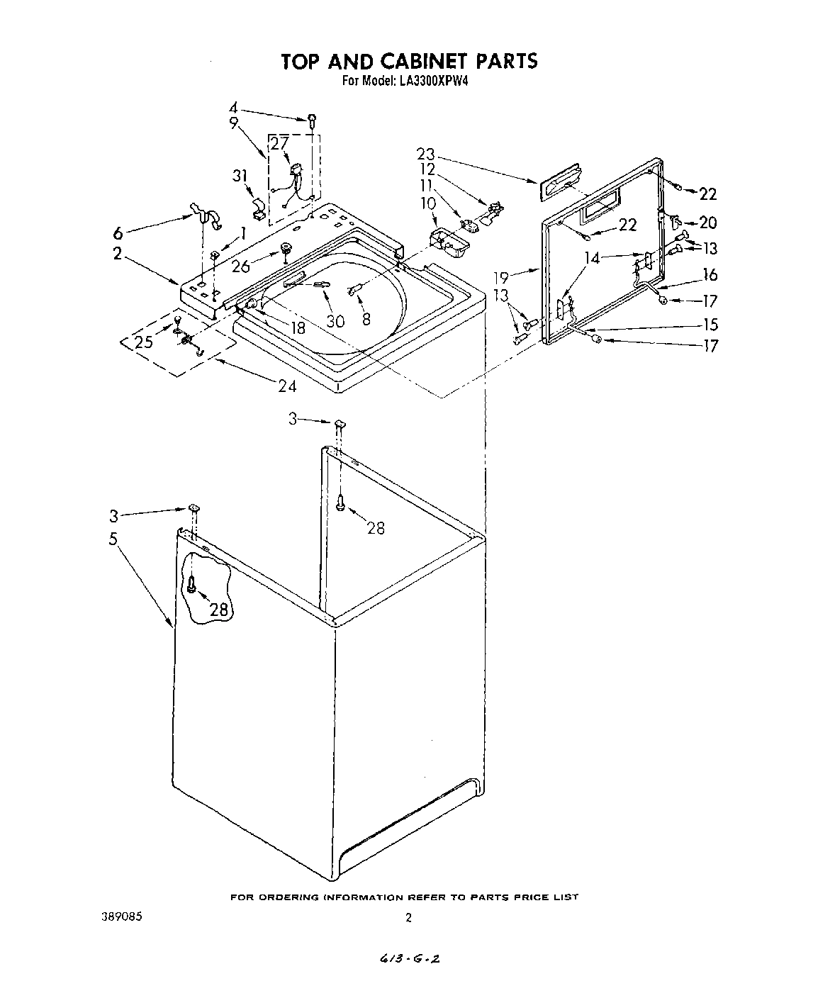 02 - TOP AND CABINET , LITERATURE AND OPTIONAL