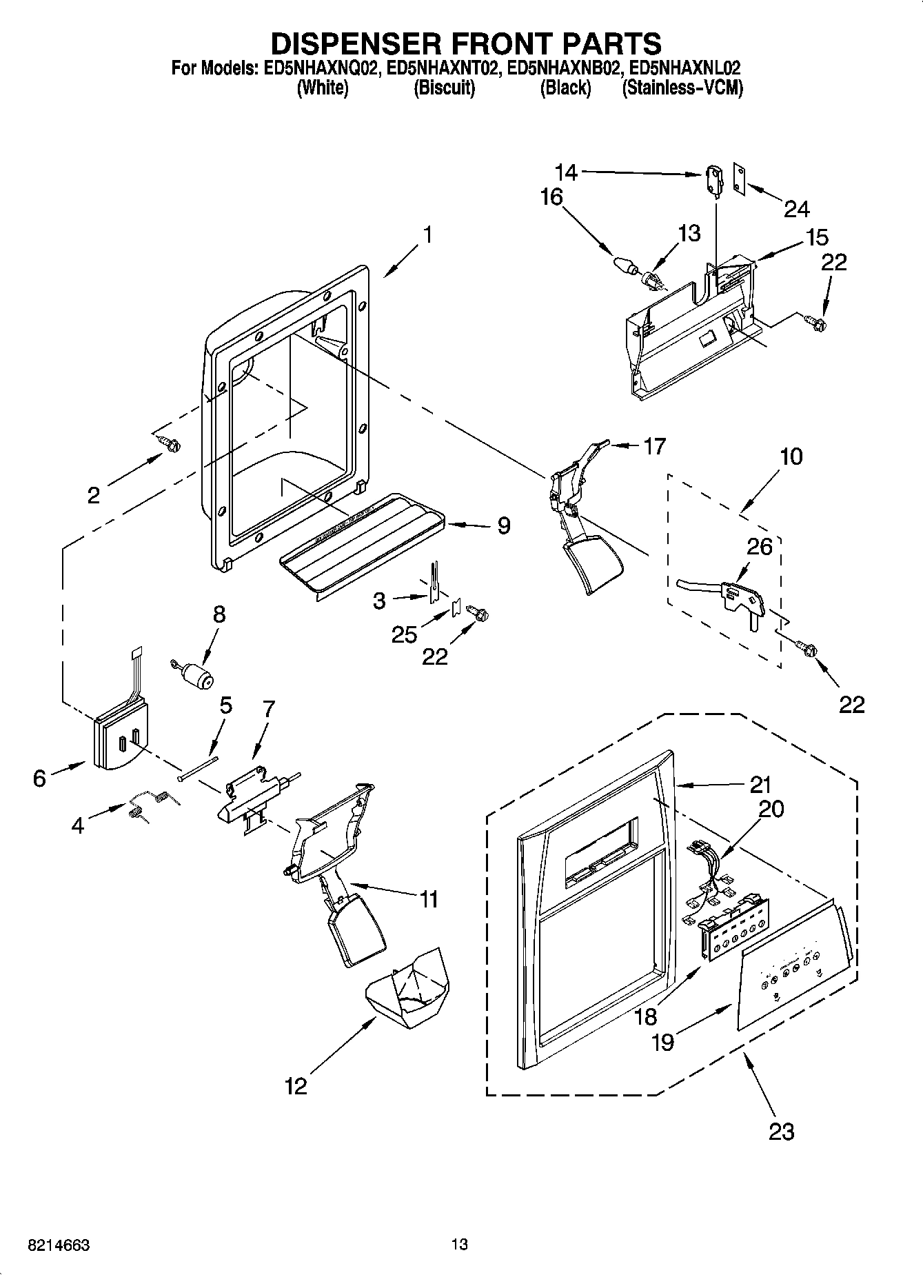 08 - DISPENSER FRONT PARTS