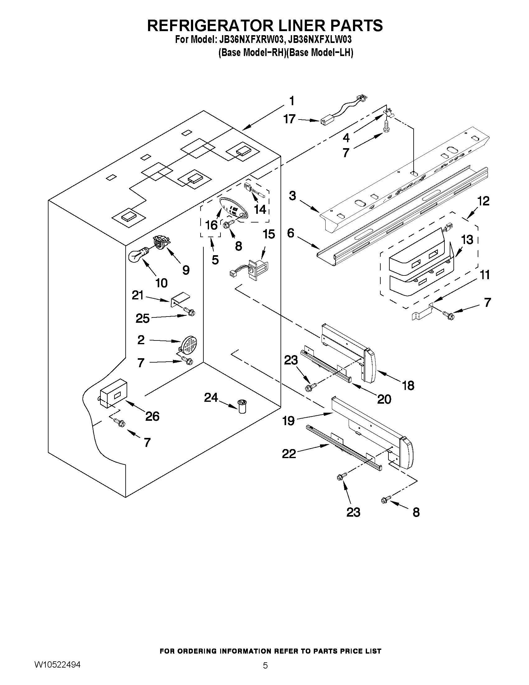 04 - REFRIGERATOR LINER PARTS
