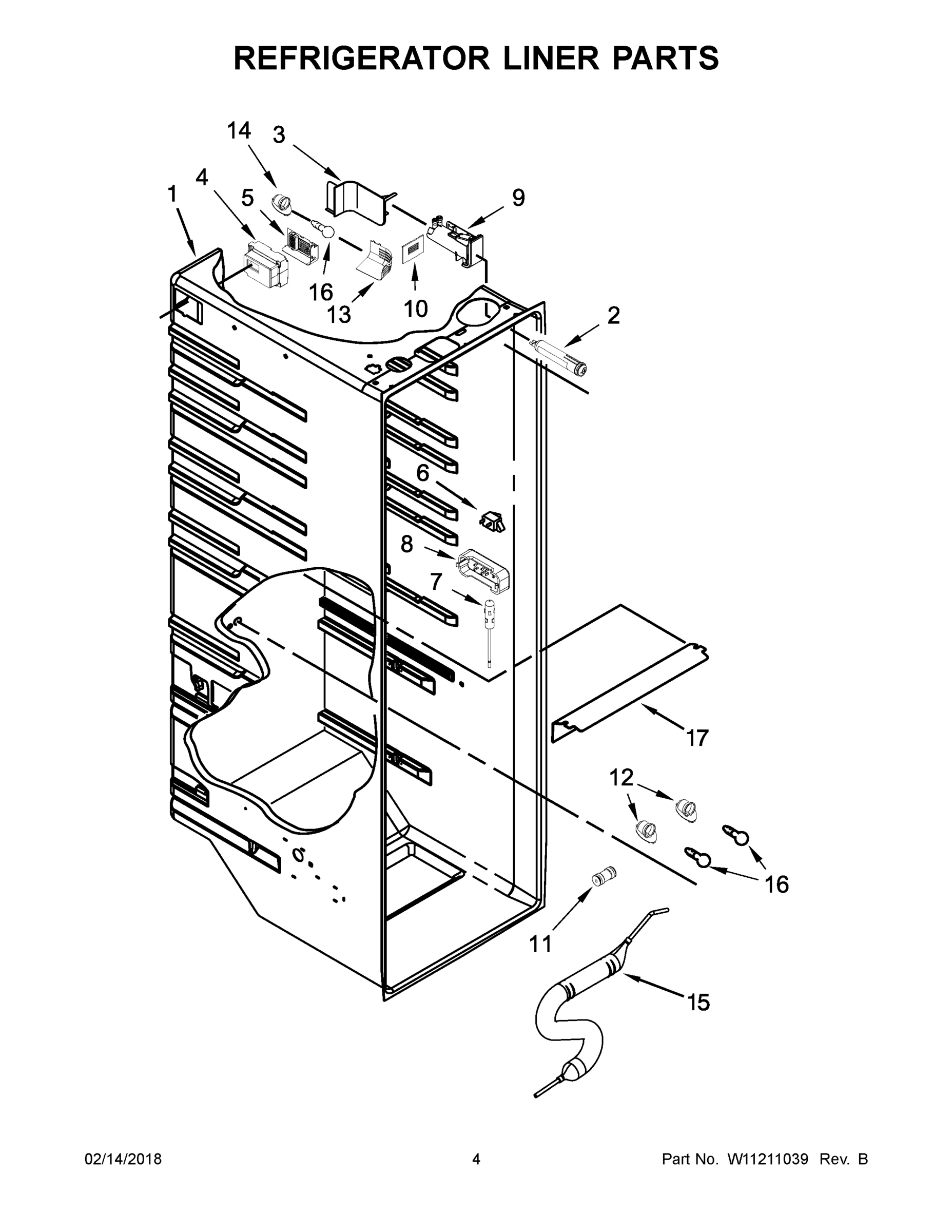 03 - REFRIGERATOR LINER PARTS
