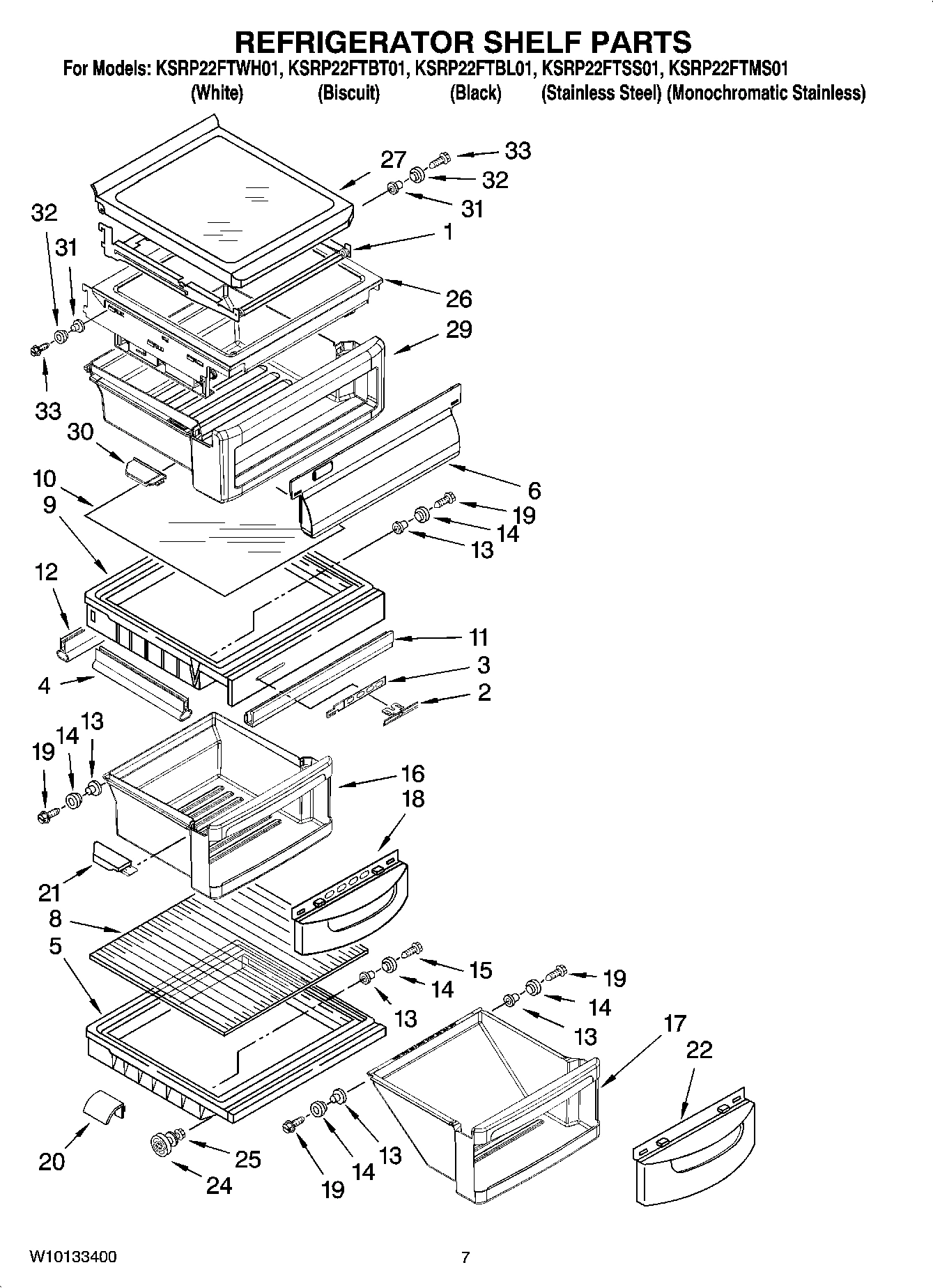 05 - REFRIGERATOR SHELF PARTS