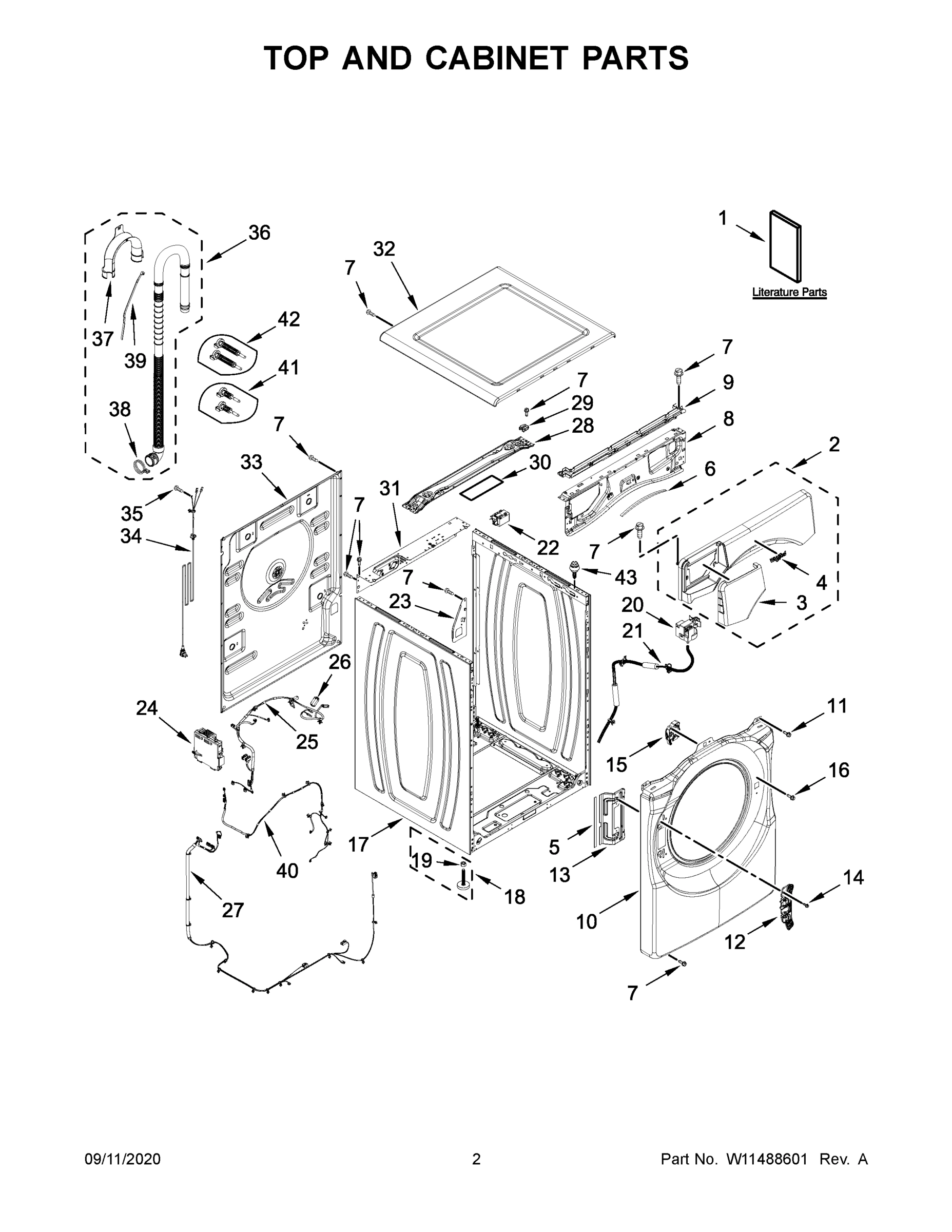 02 - TOP AND CABINET PARTS
