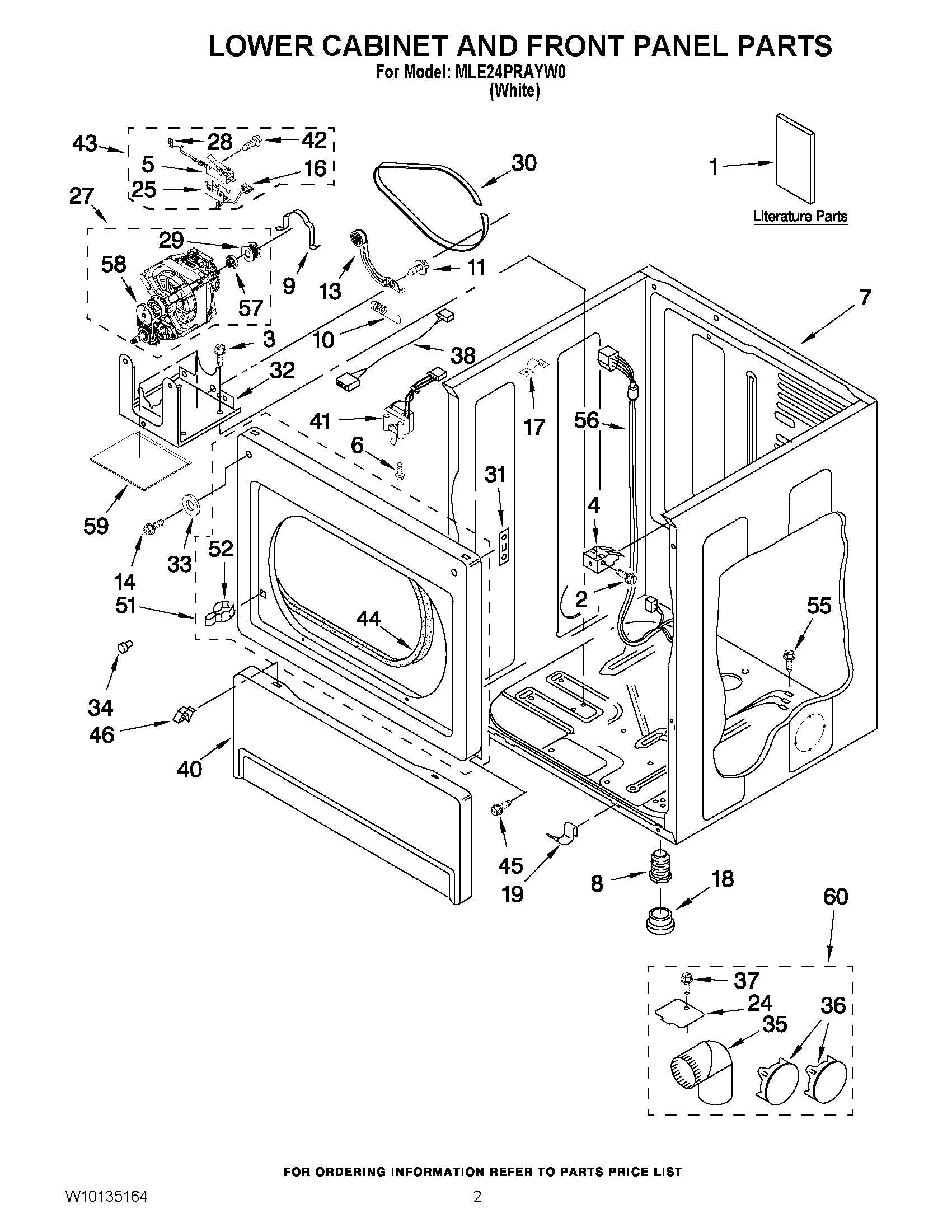 01 - LOWER CABINET AND FRONT PANEL PARTS