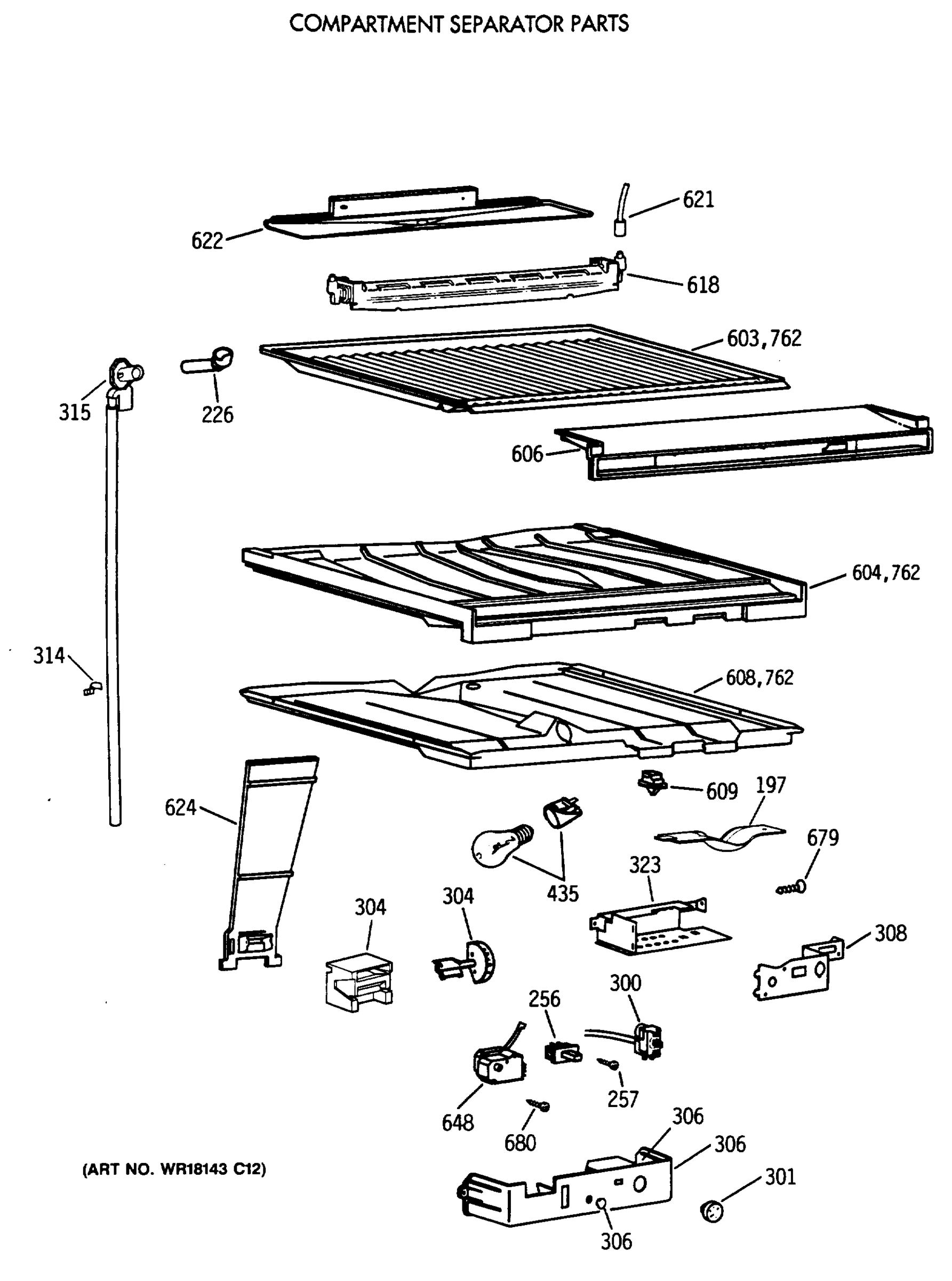 COMPARTMENT SEPARATOR PARTS