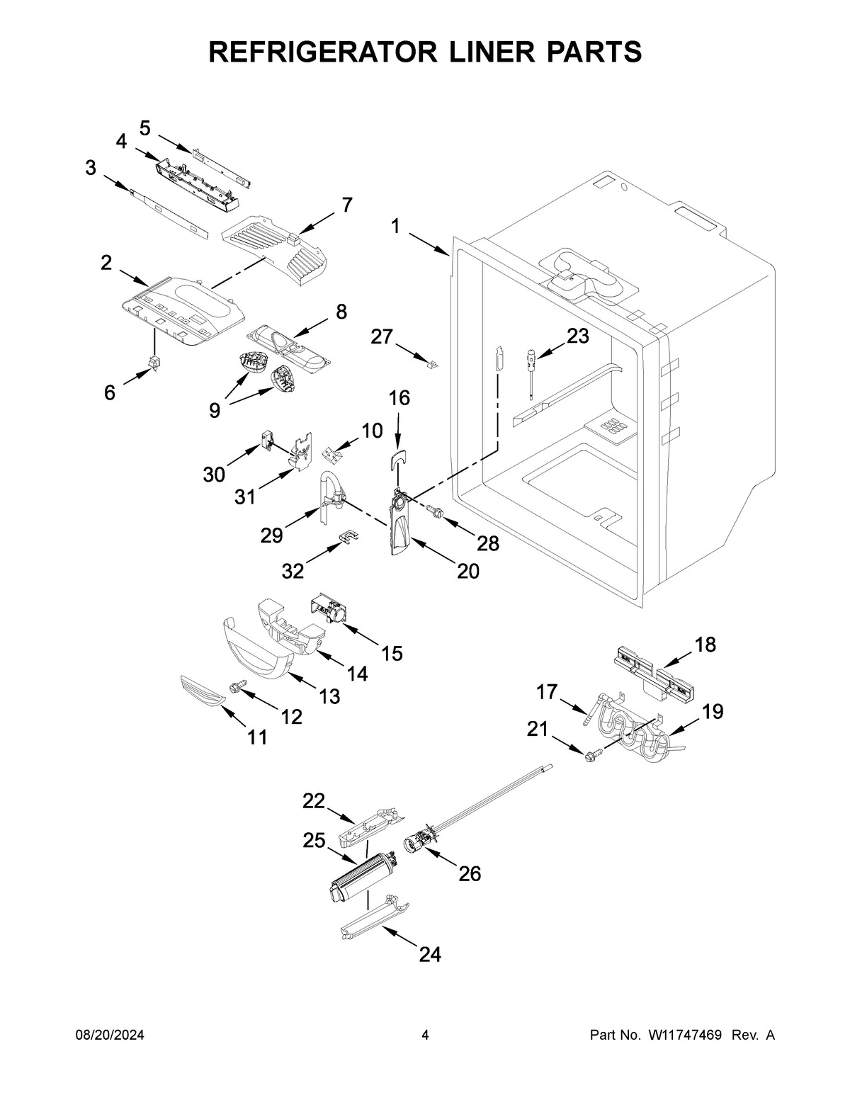 03 - REFRIGERATOR LINER PARTS