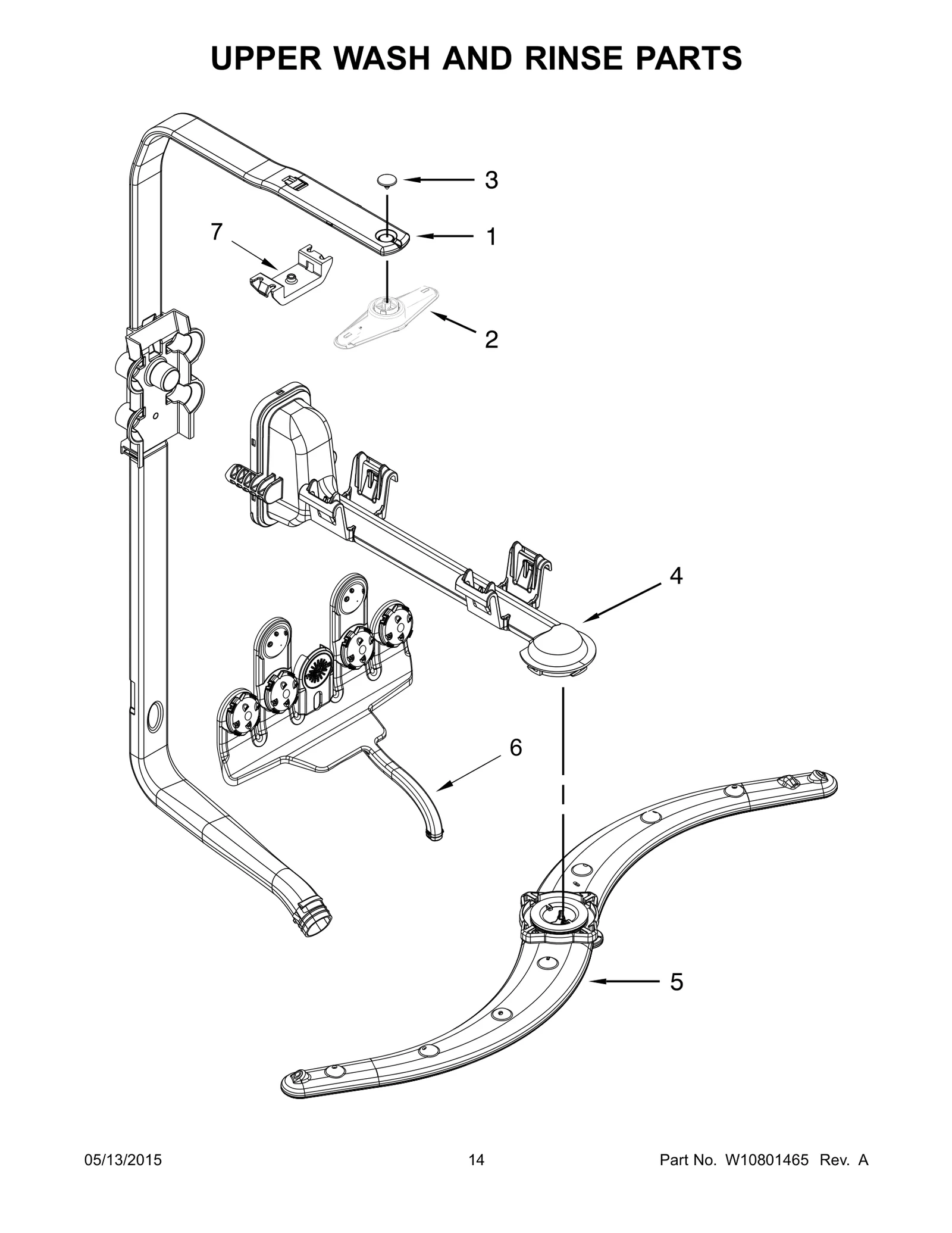 UPPER WASH AND RINSE PARTS