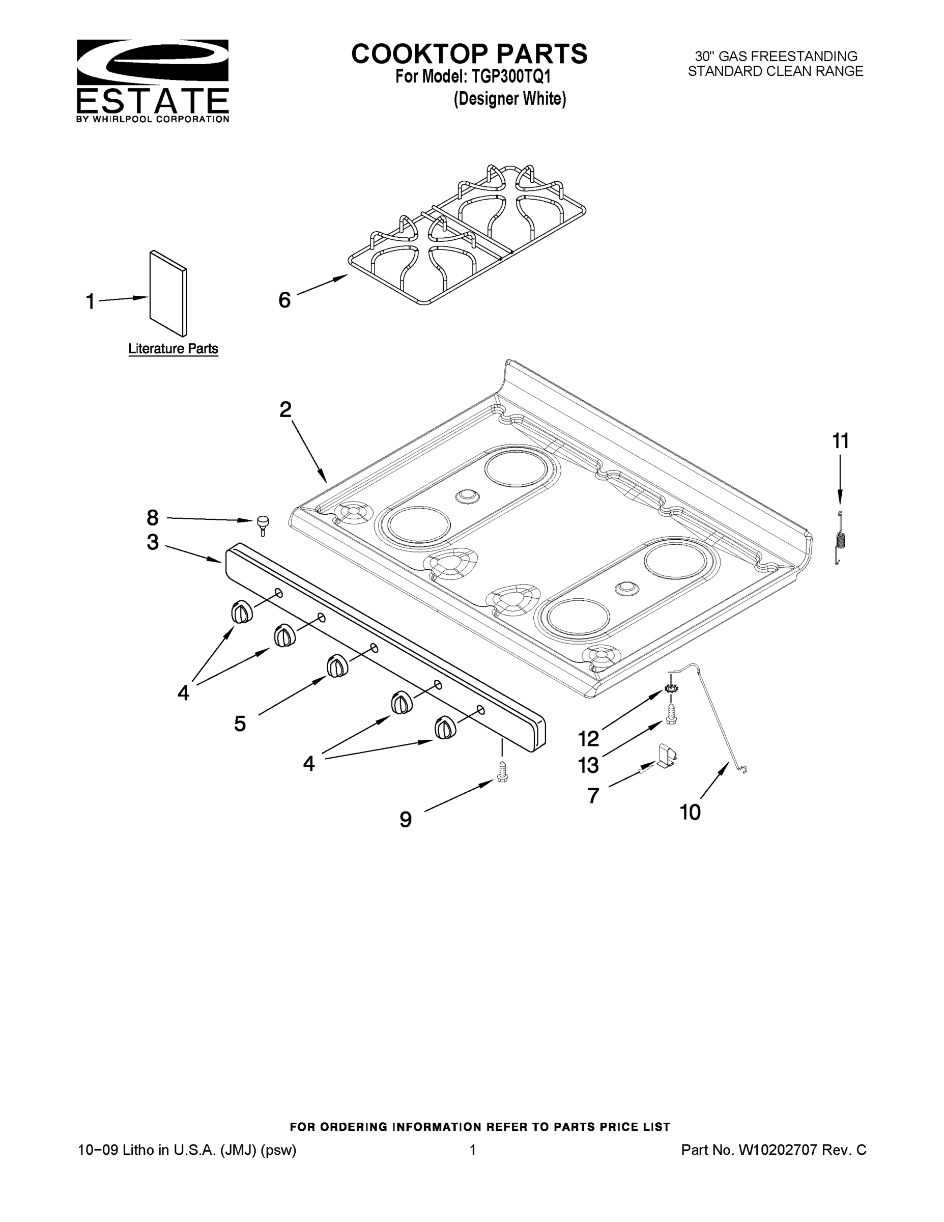 01 - COOKTOP PARTS