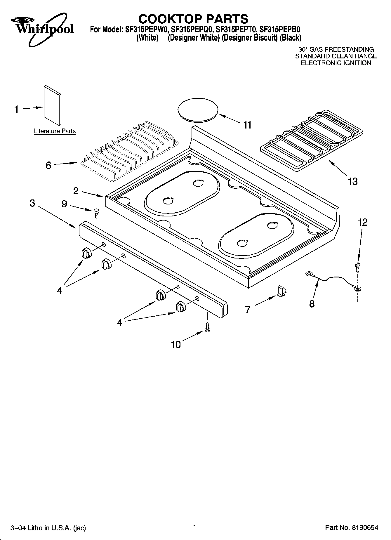 01 - COOKTOP PARTS