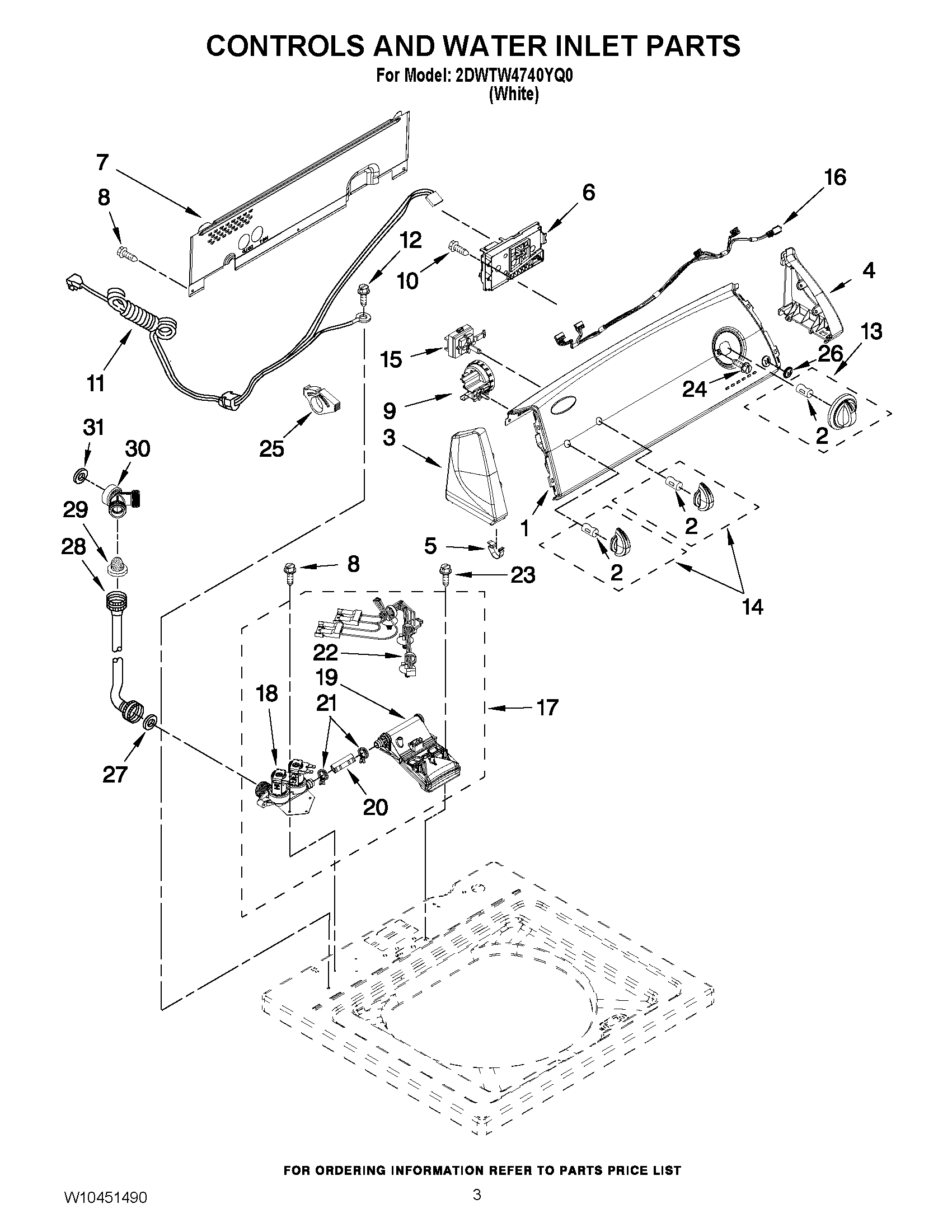 02 - CONTROLS AND WATER INLET PARTS