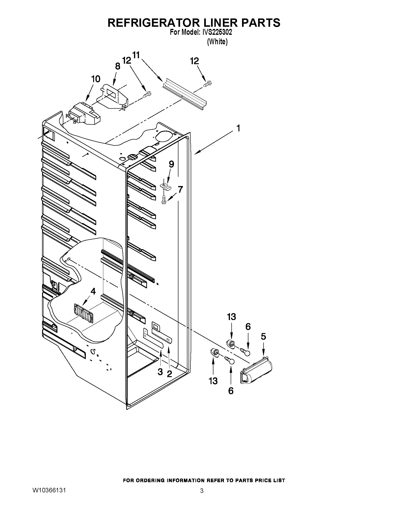 02 - REFRIGERATOR LINER PARTS