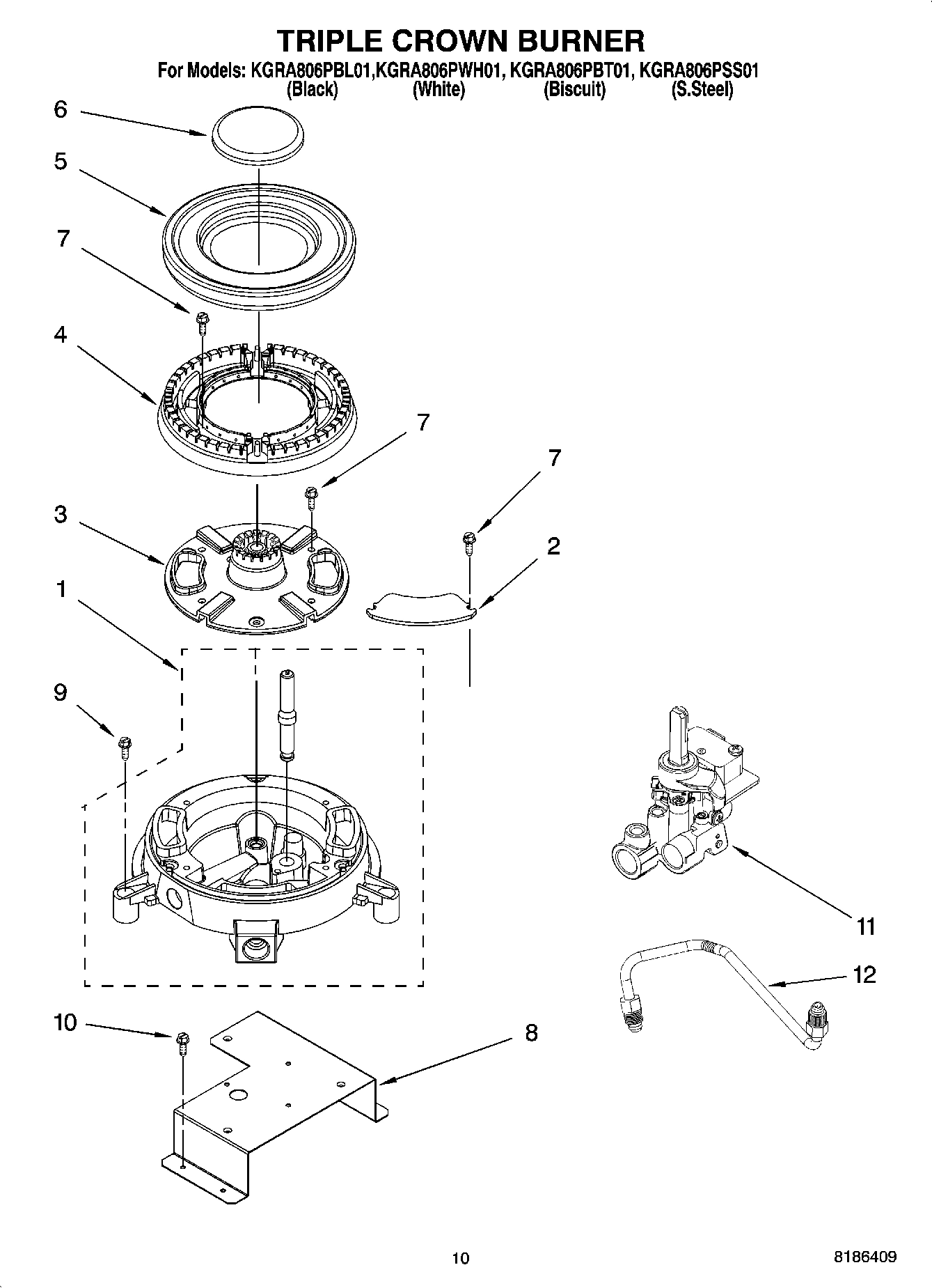 08 - TRIPLE CROWN BURNER, OPTIONAL PARTS
