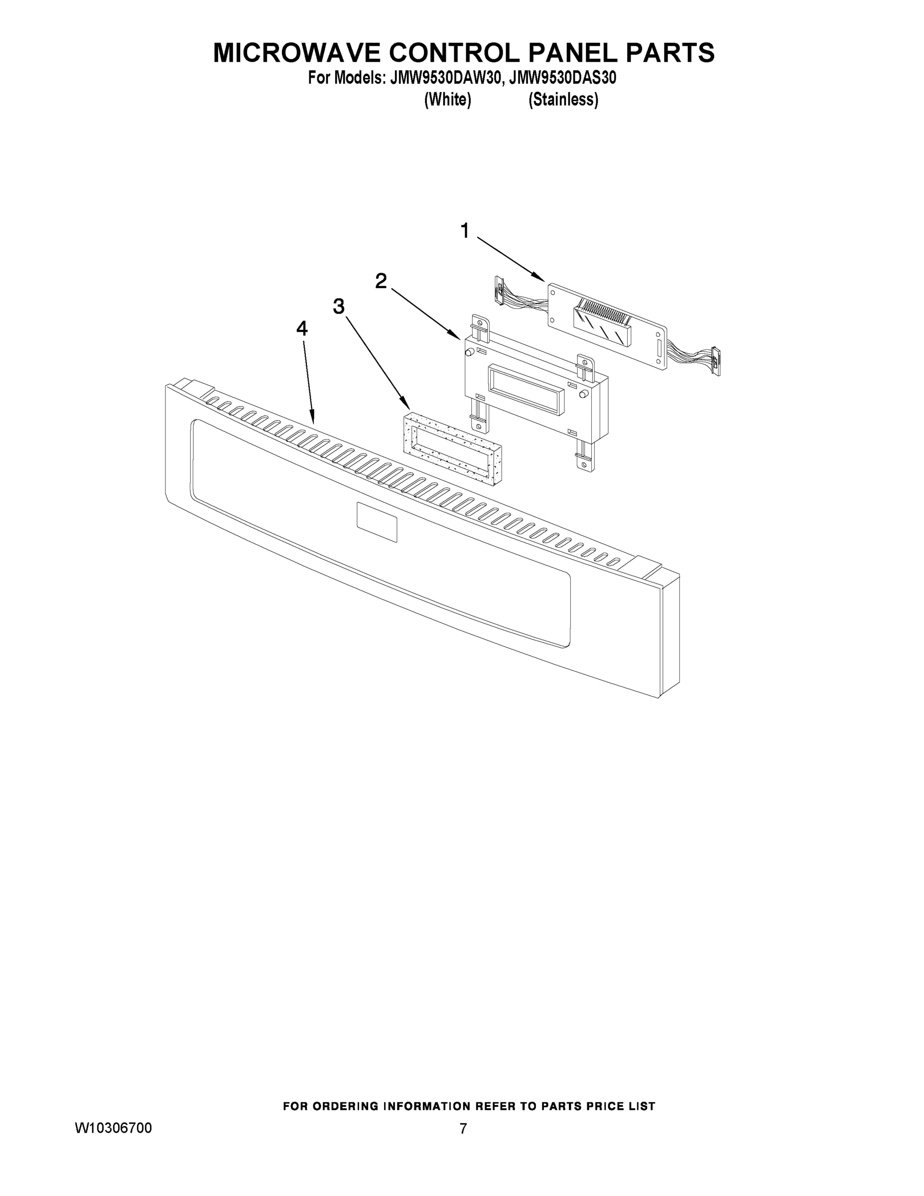 05 - MICROWAVE CONTROL PANEL PARTS