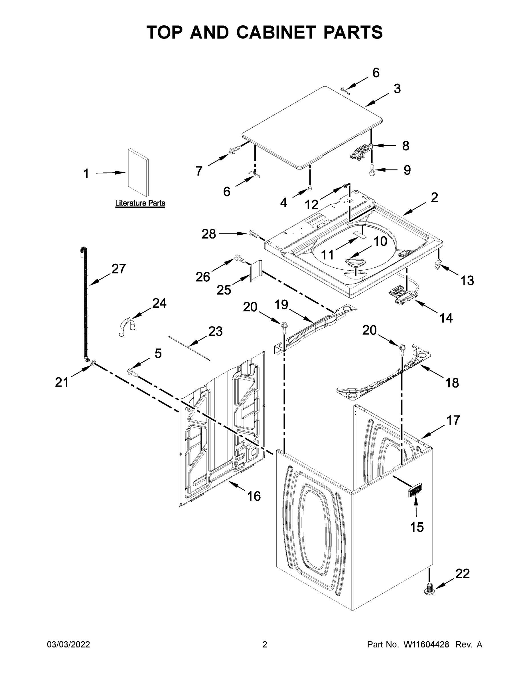 02 - TOP AND CABINET PARTS