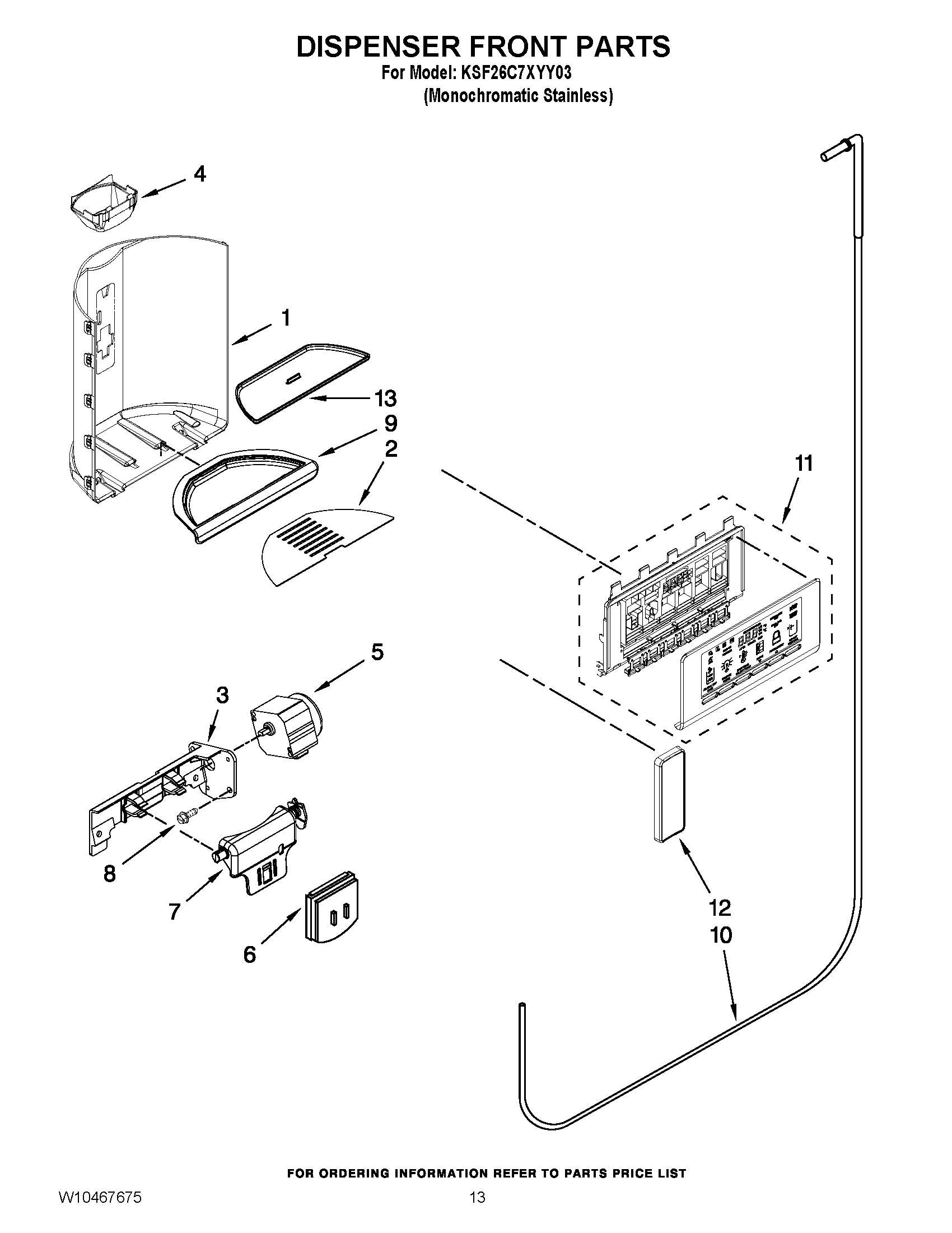09 - DISPENSER FRONT PARTS
