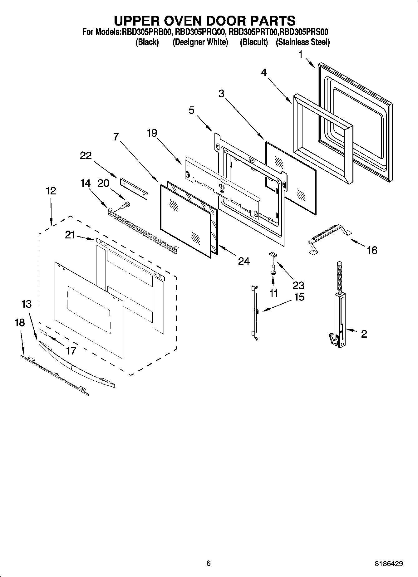 04 - UPPER OVEN DOOR PARTS