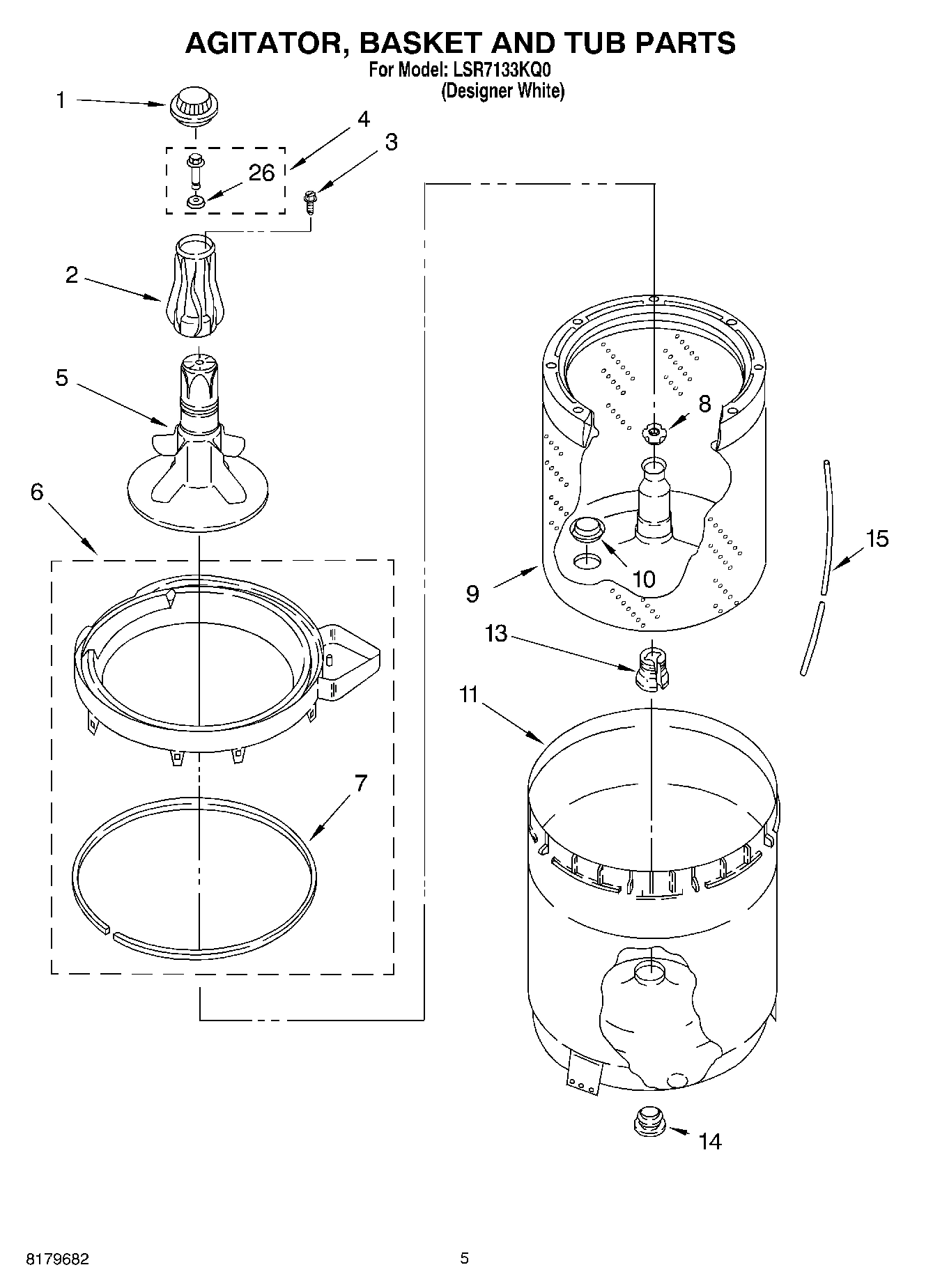 03 - AGITATOR, BASKET AND TUB