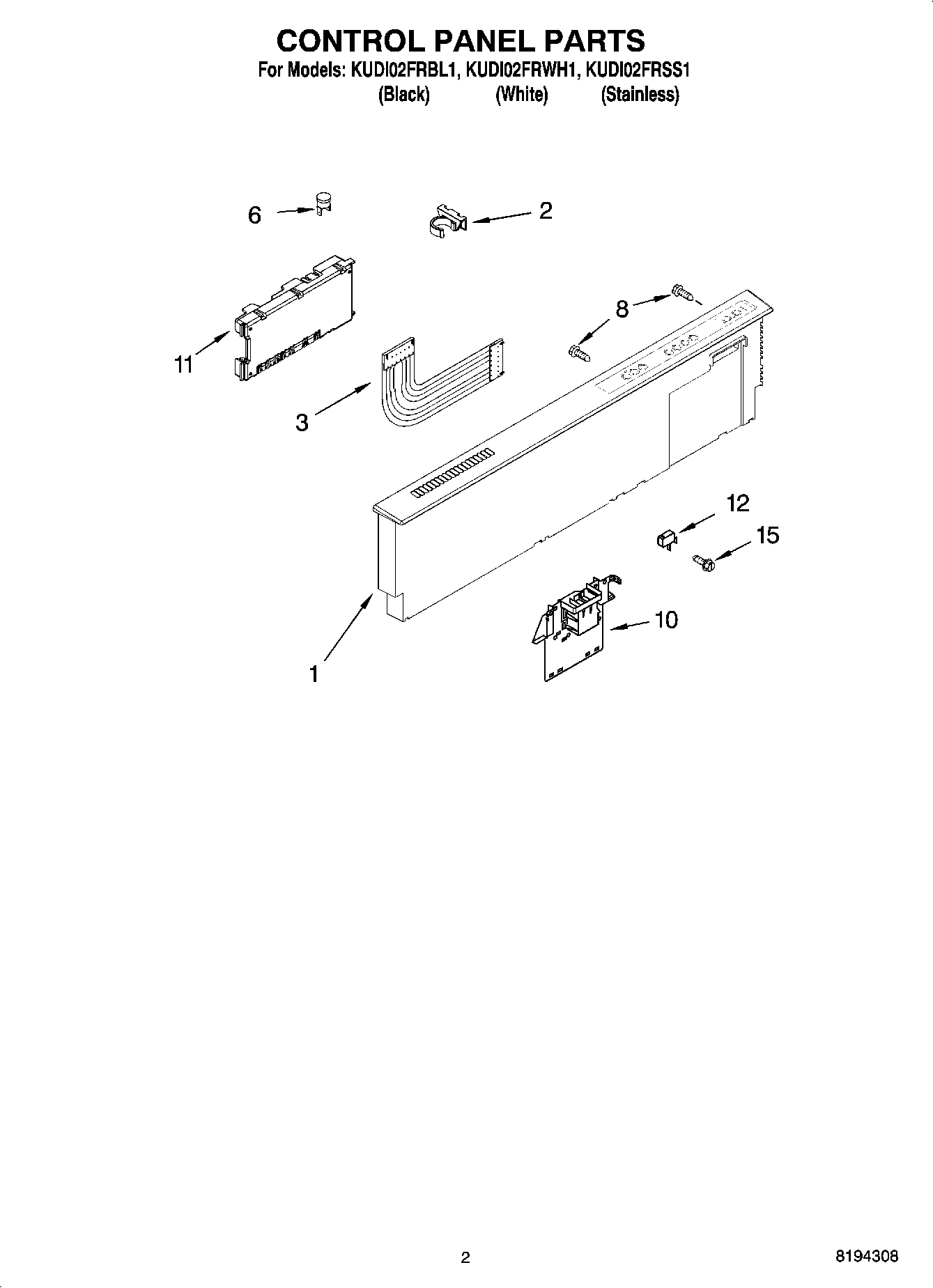 02 - CONTROL PANEL PARTS