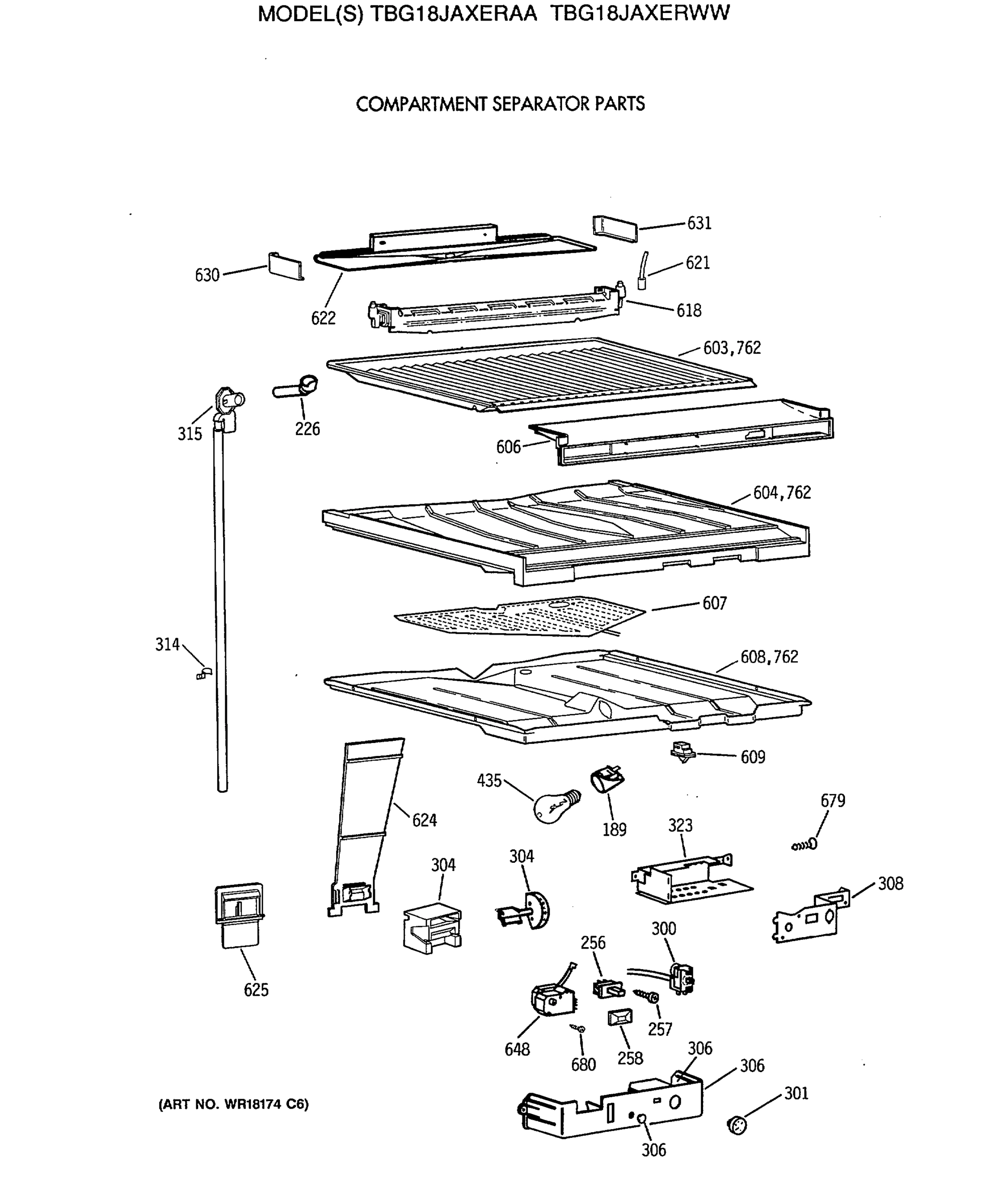 COMPARTMENT SEPARATOR PARTS