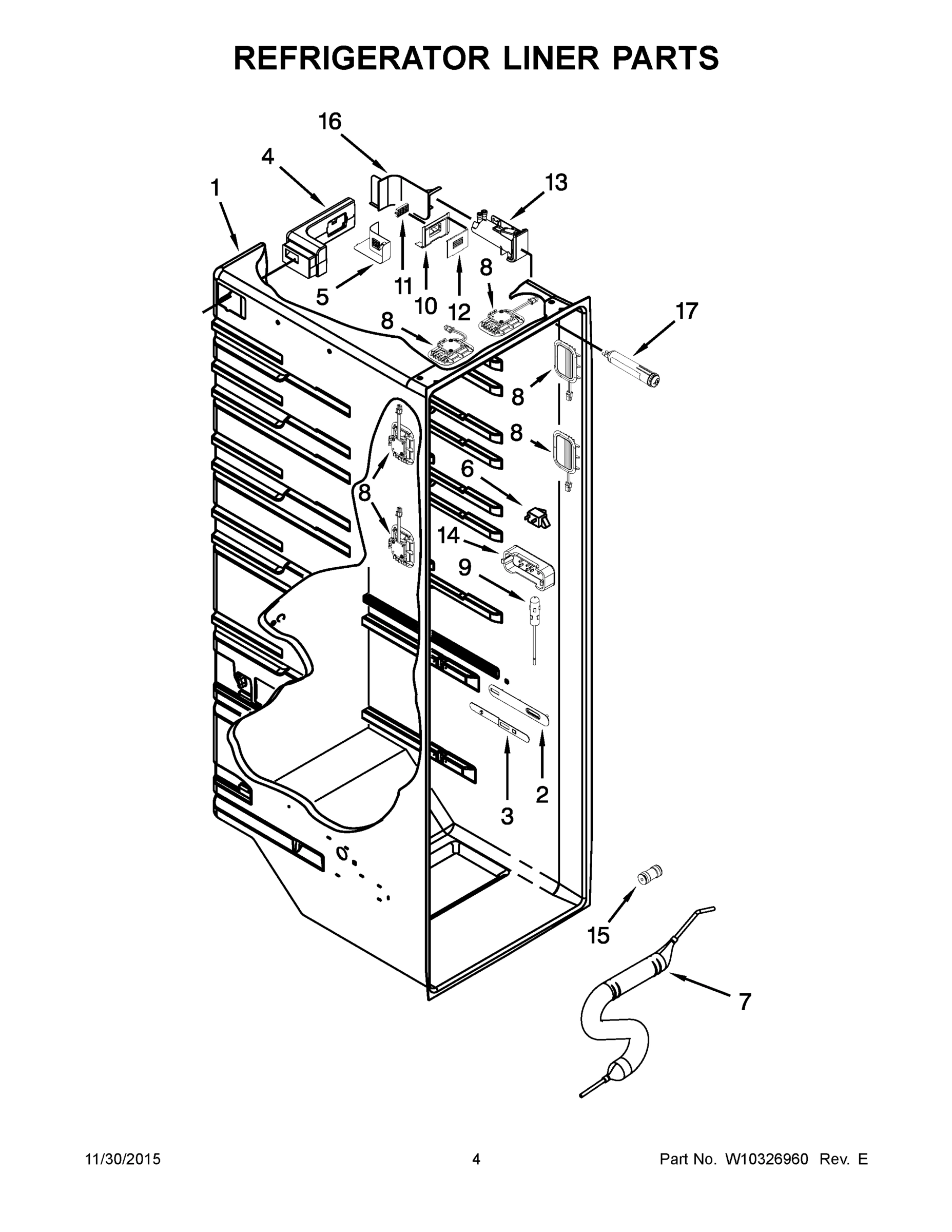 03 - REFRIGERATOR LINER PARTS