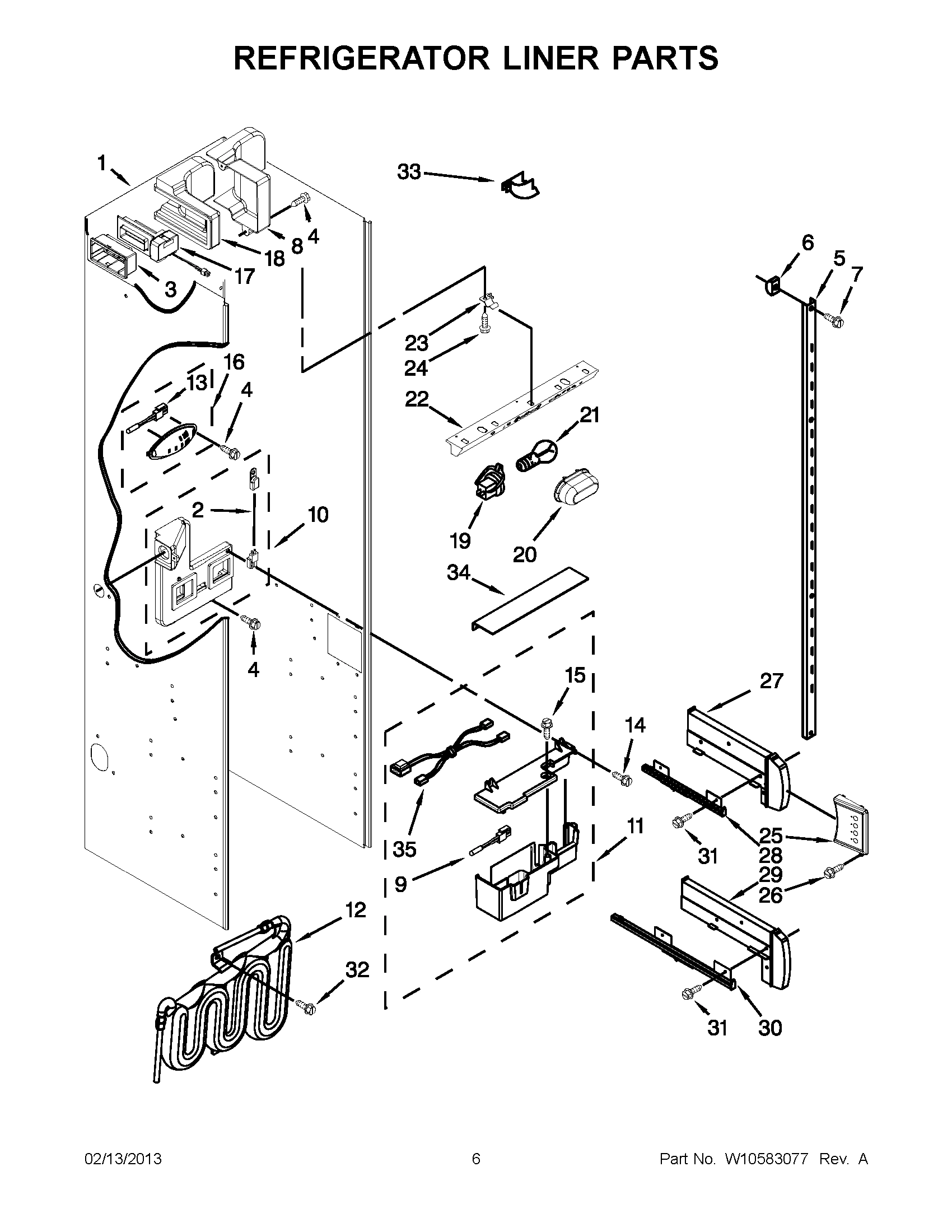 03 - REFRIGERATOR LINER PARTS