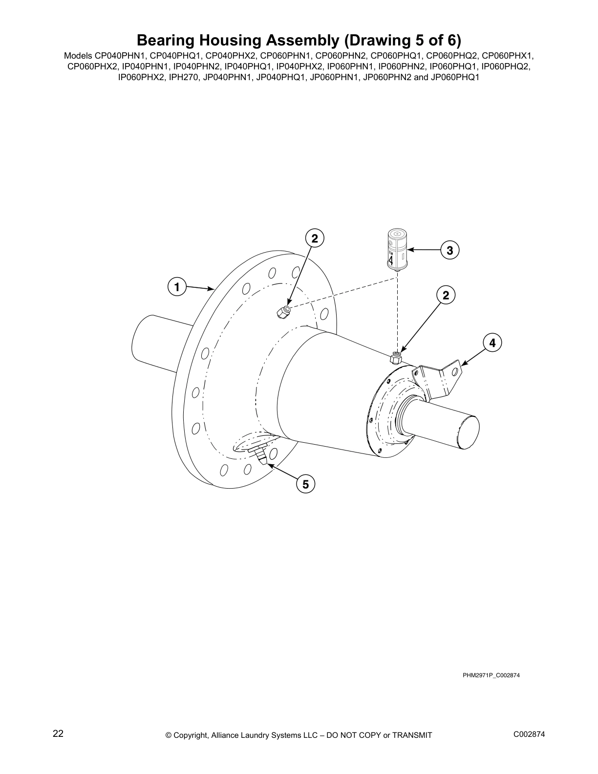 Bearing Housing Assembly (Drawing 5 of 6)