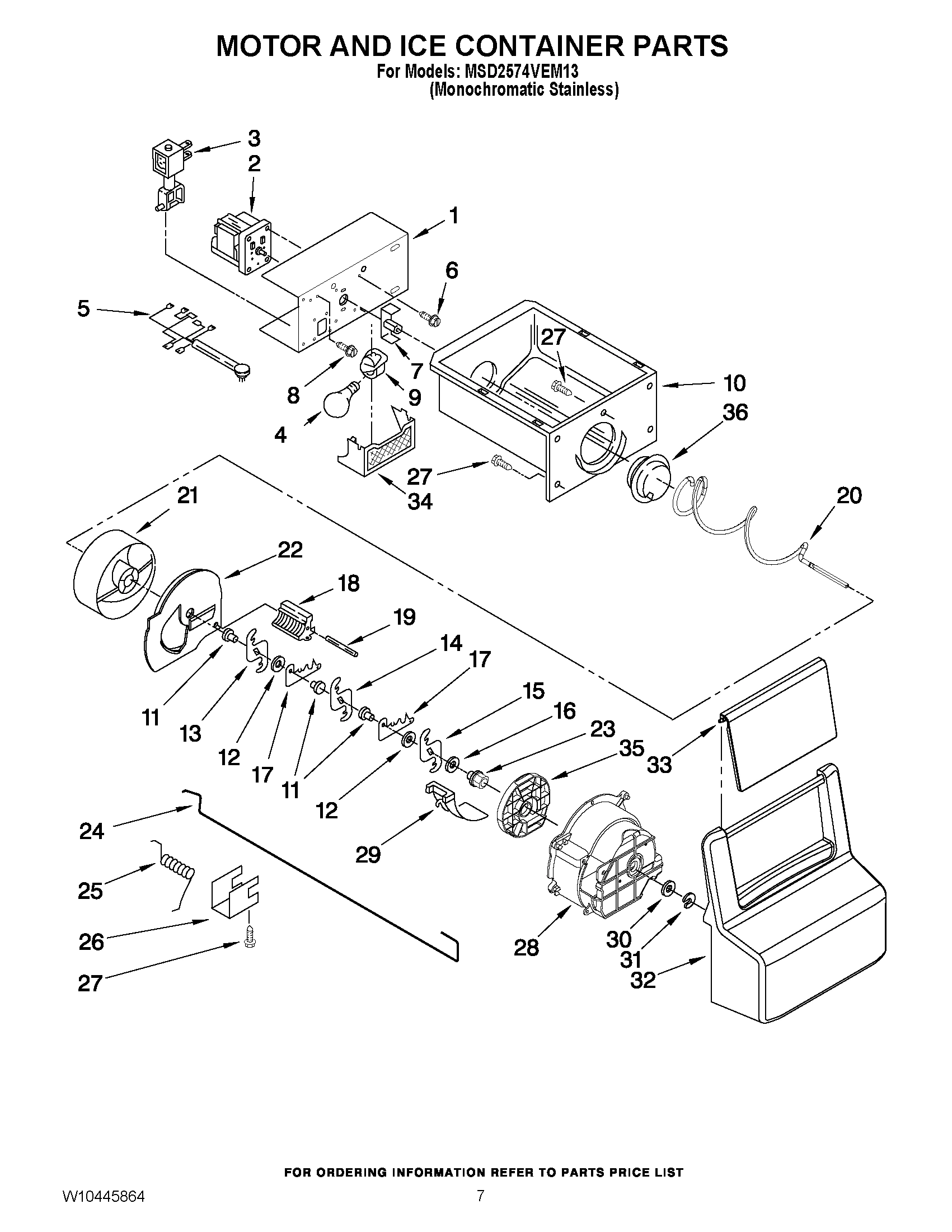 05 - MOTOR AND ICE CONTAINER PARTS