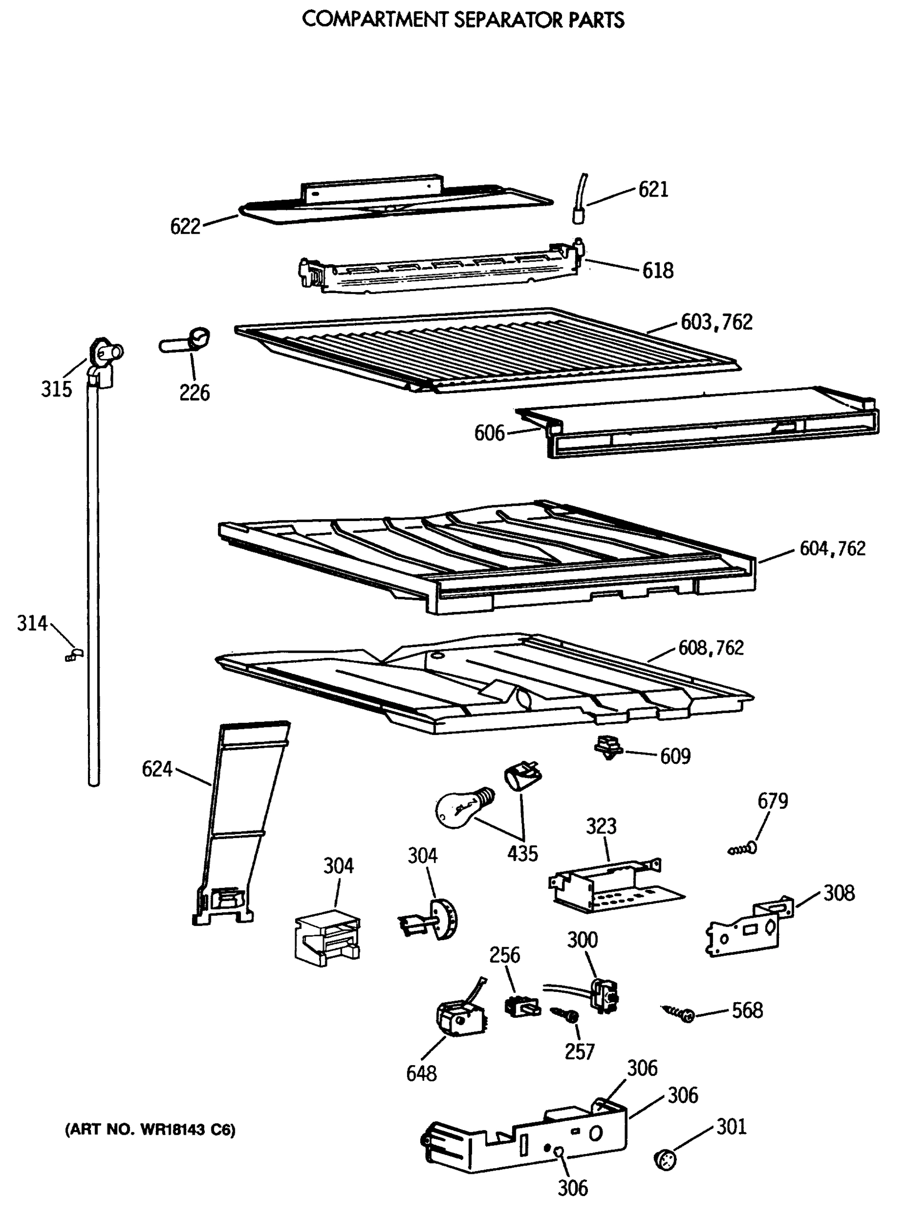 COMPARTMENT SEPARATOR PARTS