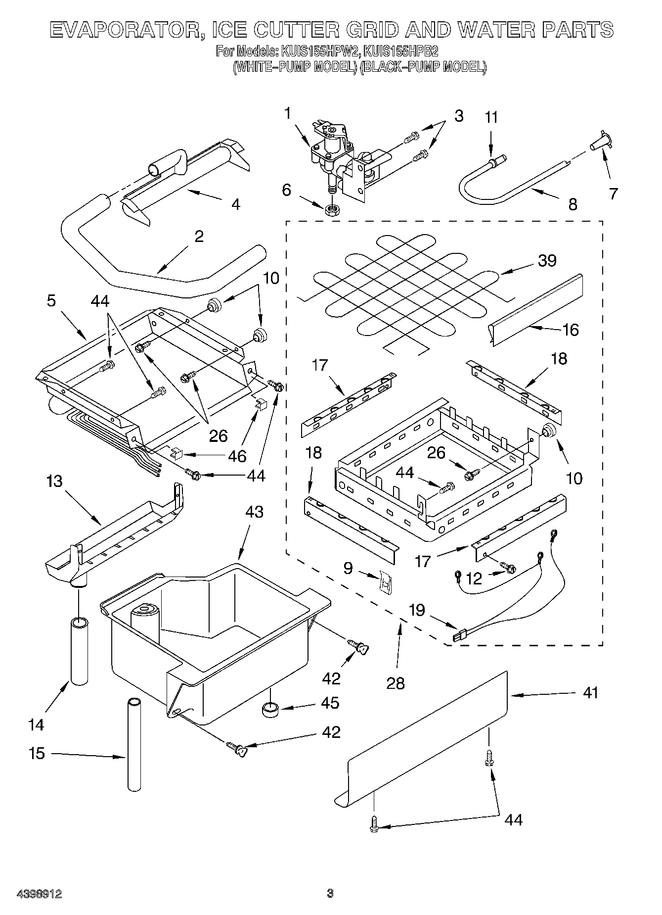 02 - EVAPORATOR, ICE CUTTER GRID AND WATER