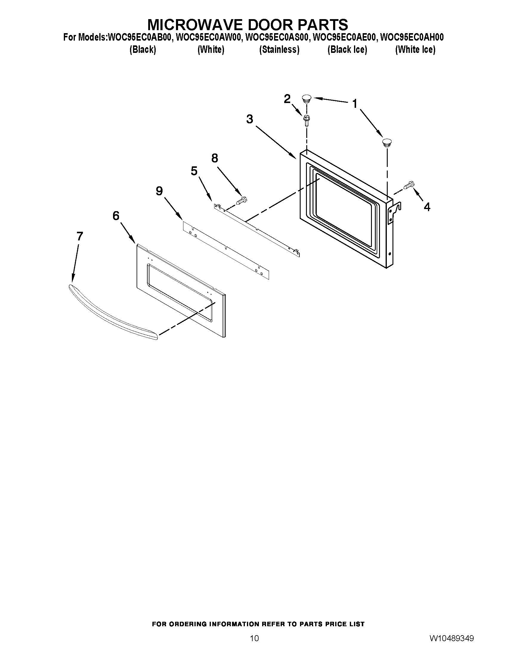 08 - MICROWAVE DOOR PARTS