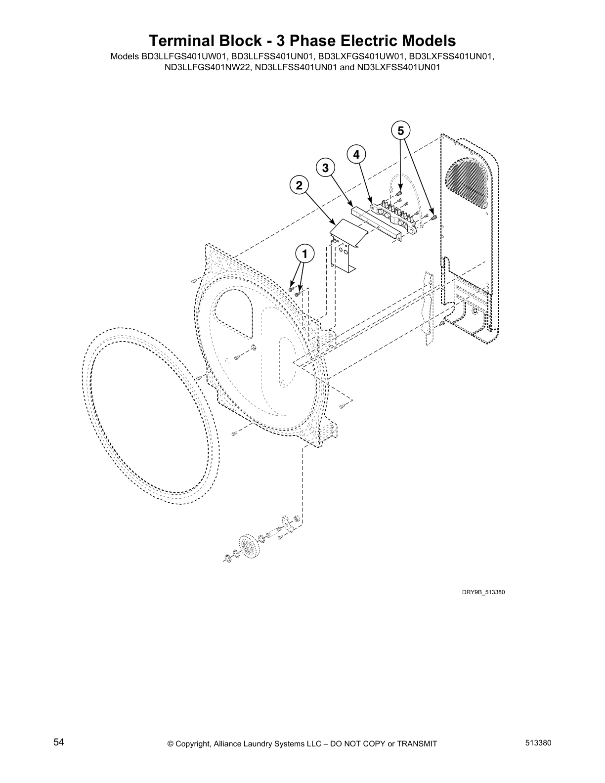 Terminal Block - 3 Phase Electric Models