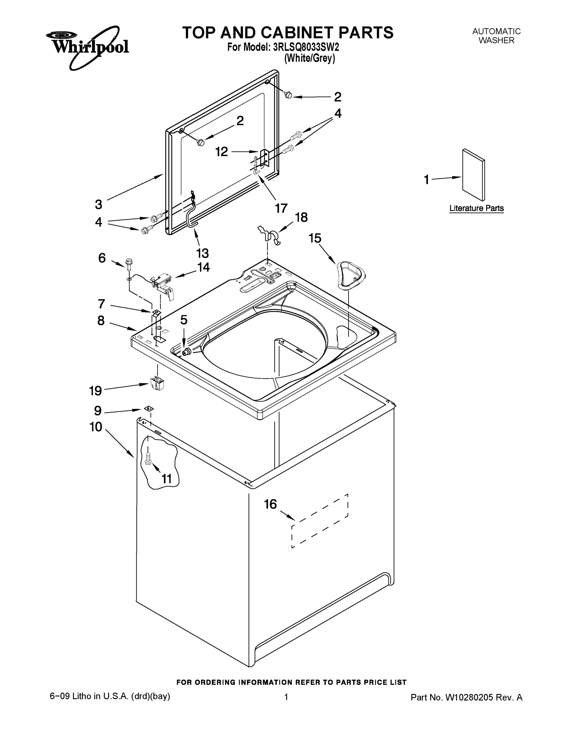 01 - TOP AND CABINET PARTS