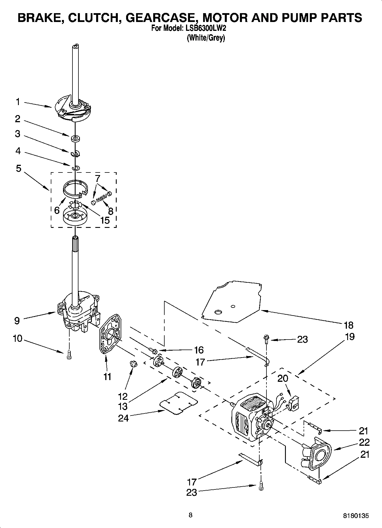 05 - BRAKE, CLUTCH, GEARCASE, MOTOR AND PUMP PARTS