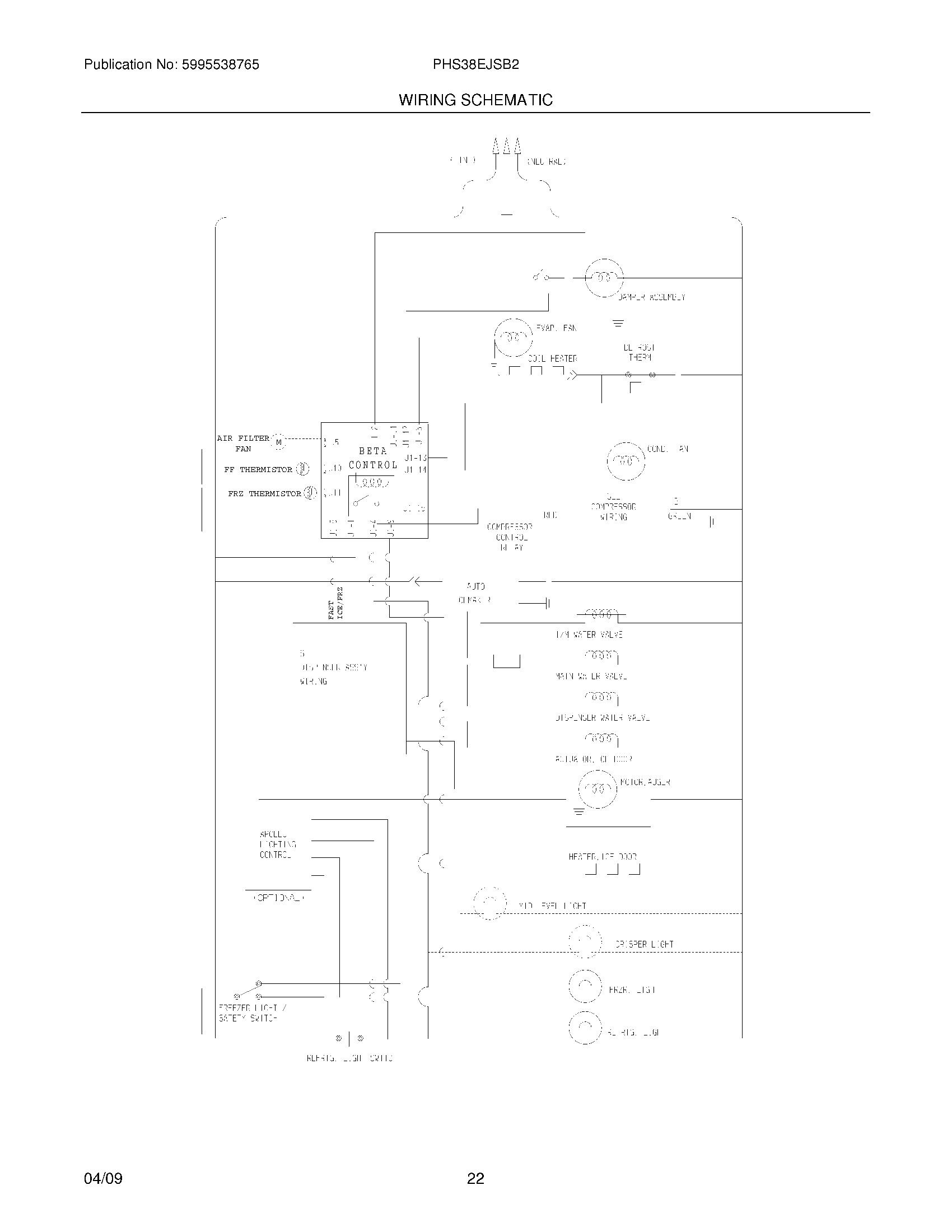 22 - WIRING SCHEMATIC