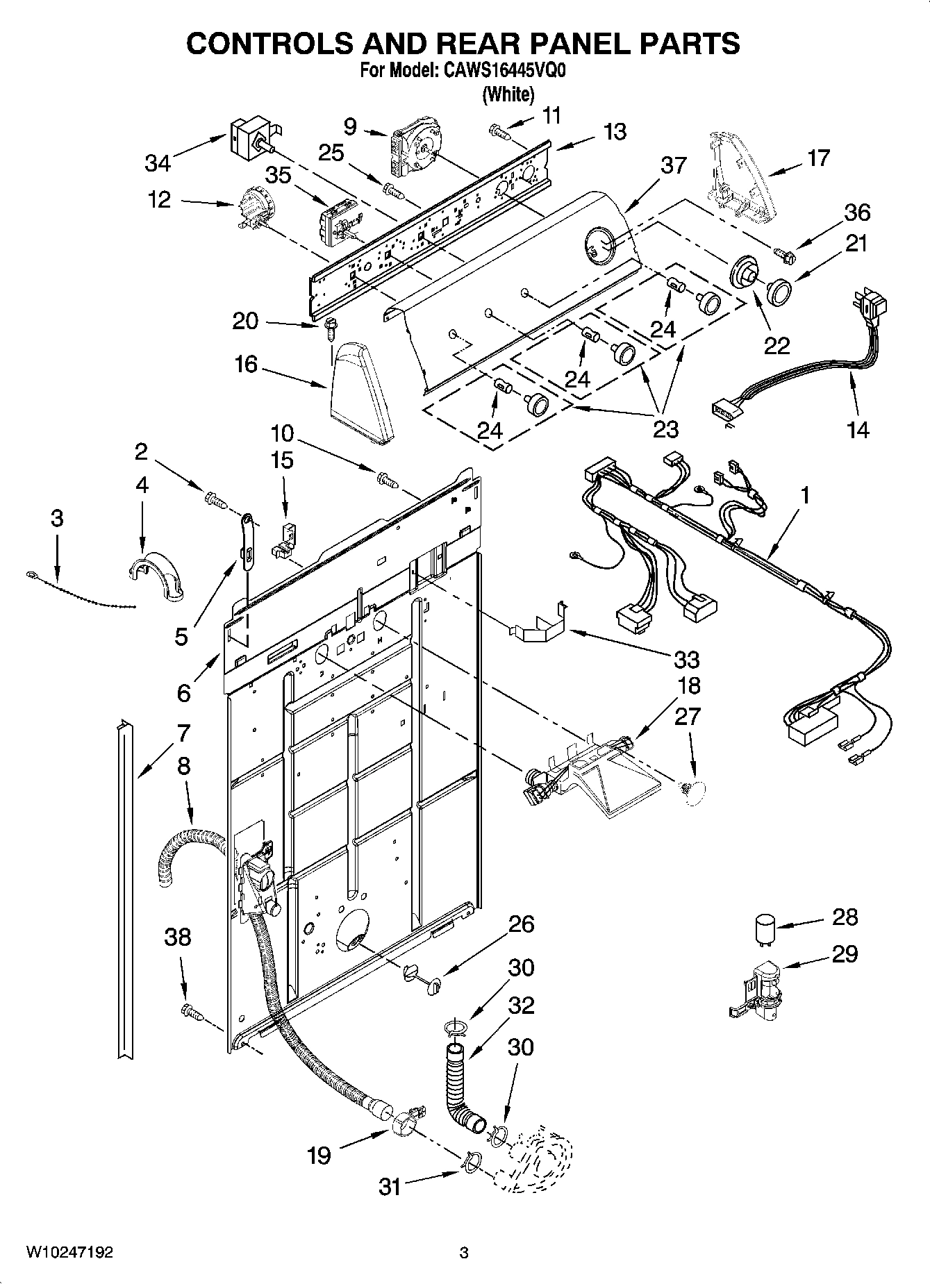 02 - CONTROLS AND REAR PANEL PARTS