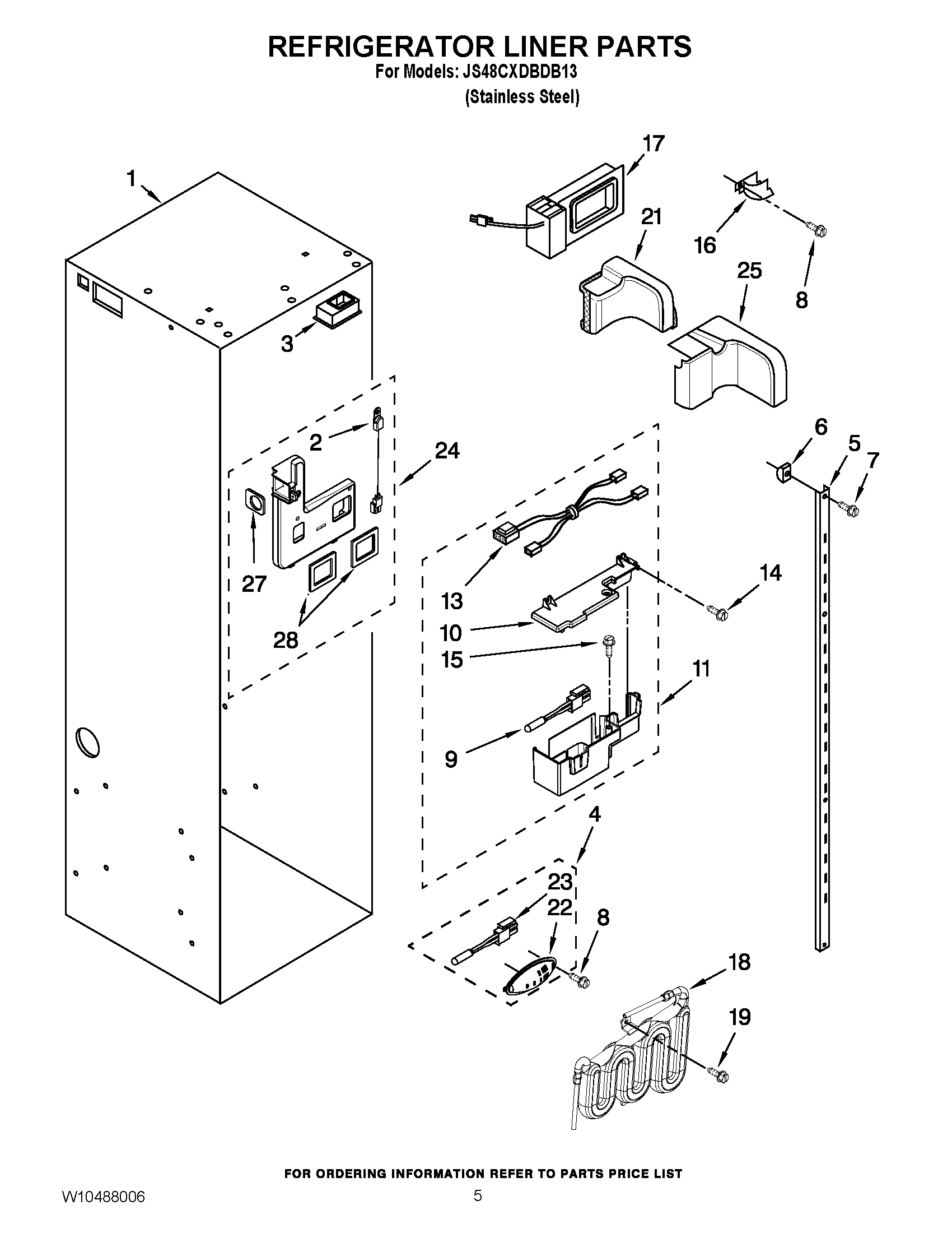 04 - REFRIGERATOR LINER PARTS