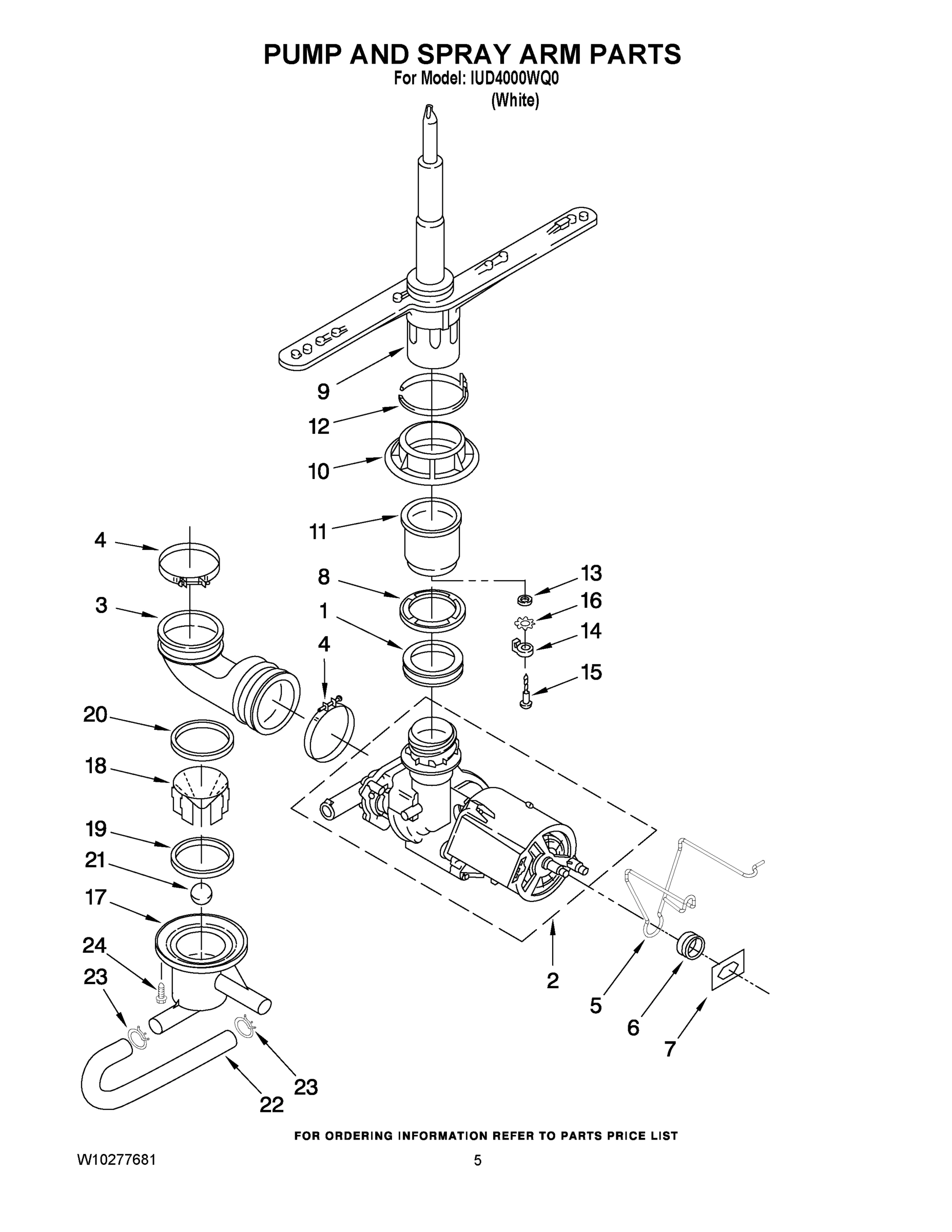 04 - PUMP AND SPRAY ARM PARTS