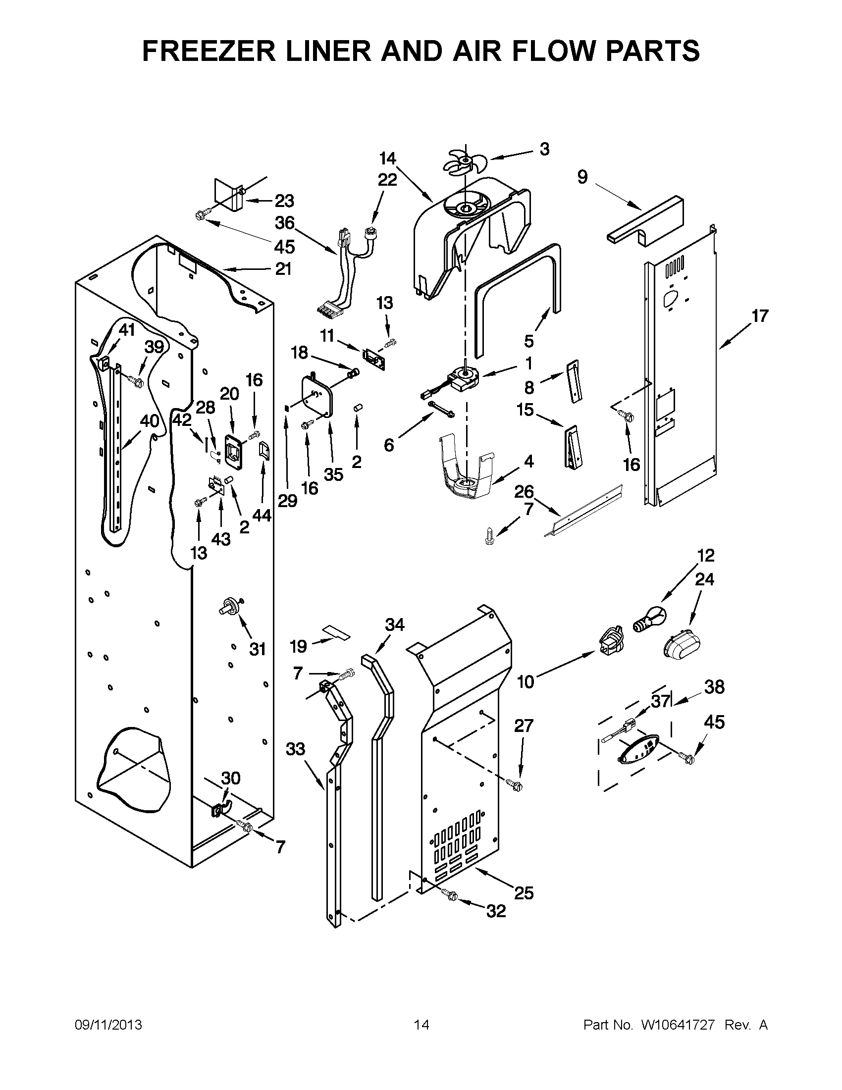 08 - FREEZER LINER AND AIR FLOW PARTS