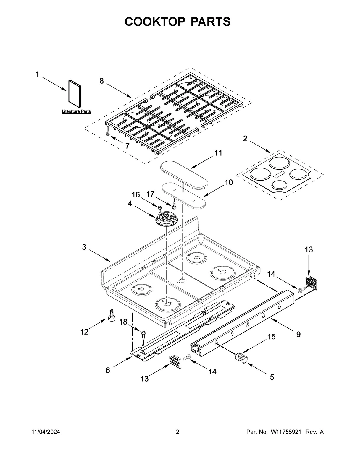 02 - COOKTOP PARTS