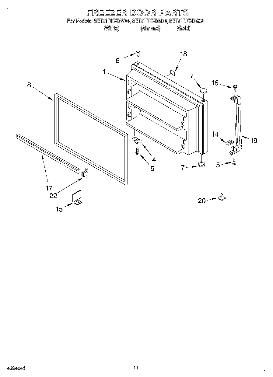 06 - FREEZER DOOR, LIT/OPTIONAL