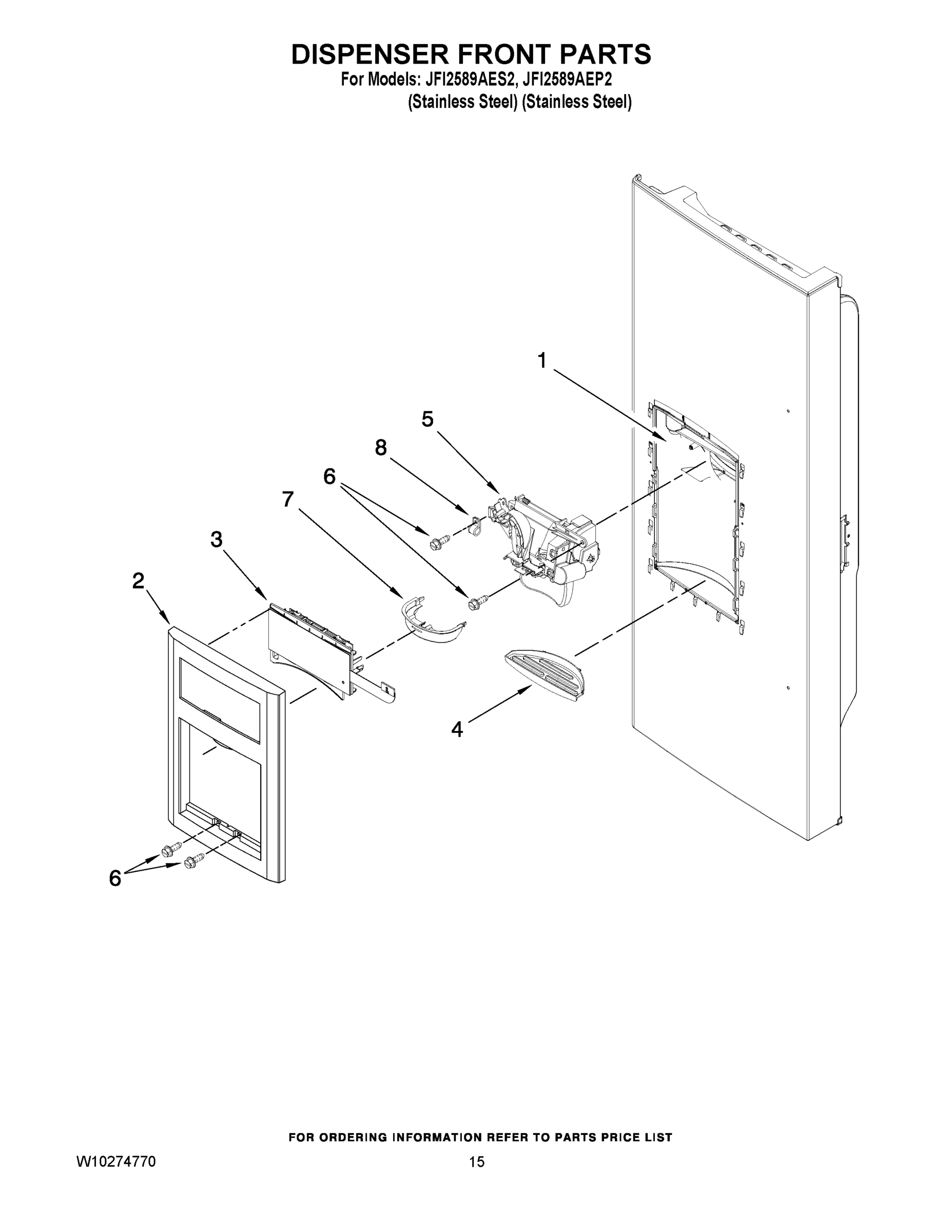 08 - DISPENSER FRONT PARTS