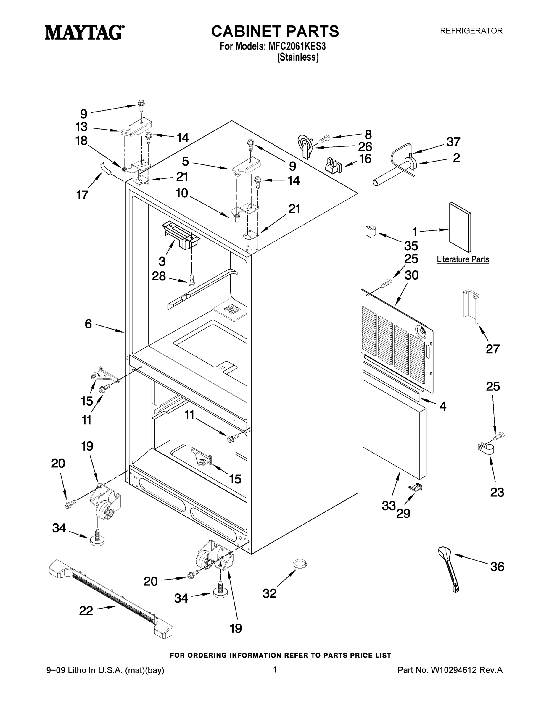01 - CABINET PARTS