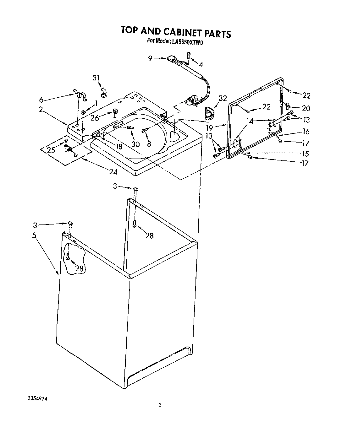 02 - TOP AND CABINET, LIT/OPTIONAL