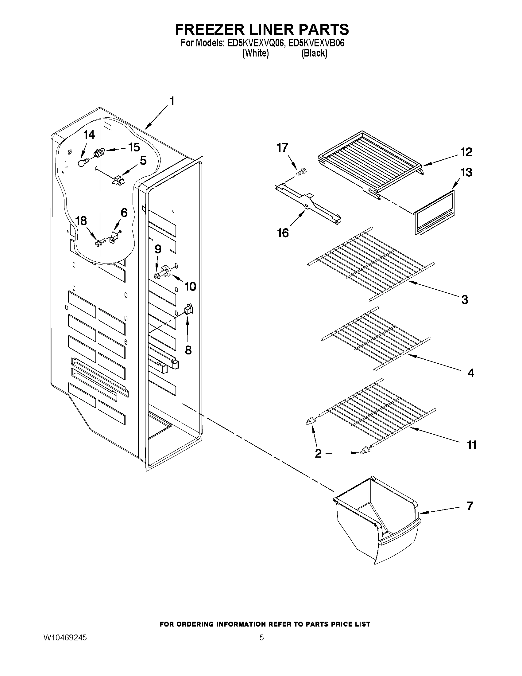 04 - FREEZER LINER PARTS