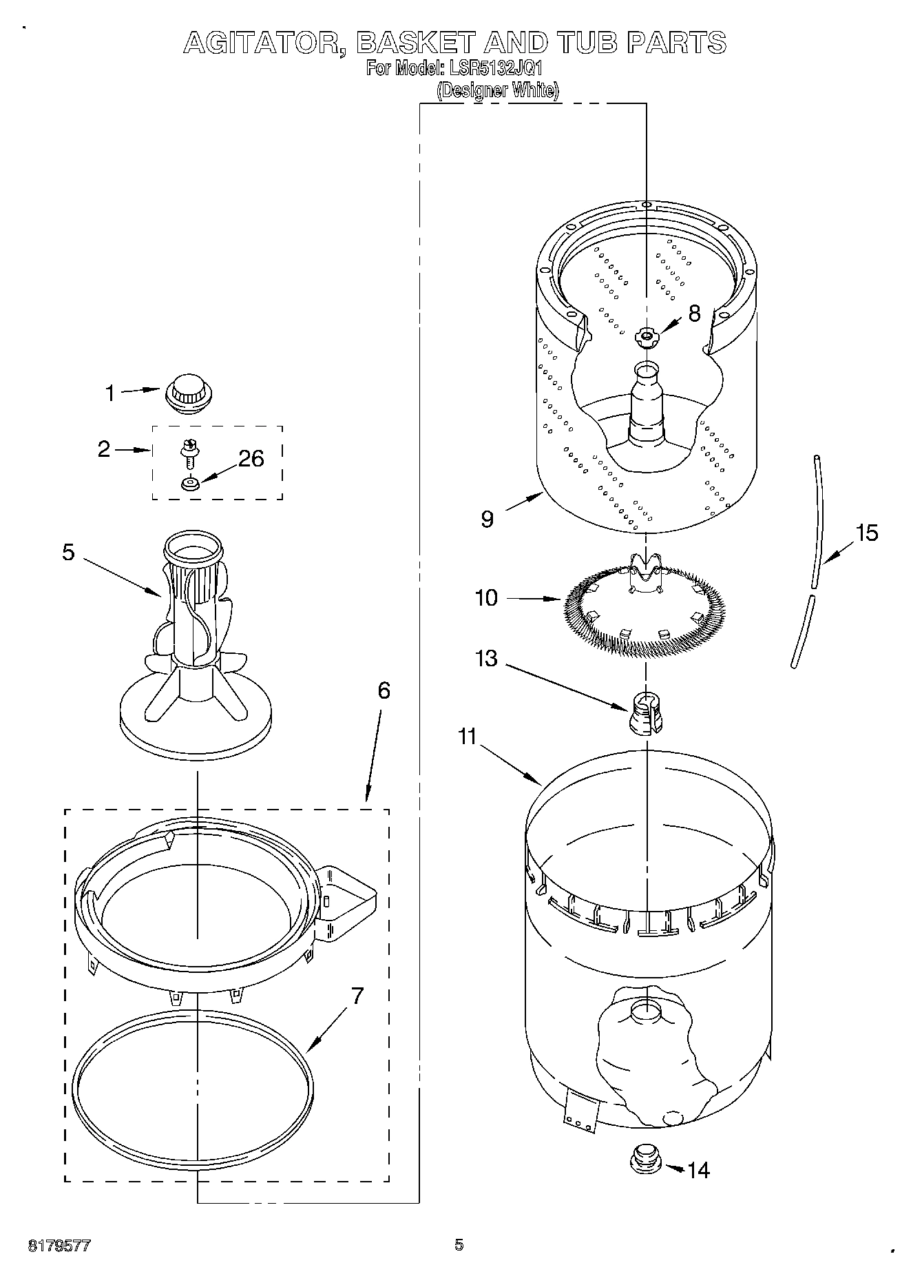 03 - AGITATOR, BASKET AND TUB