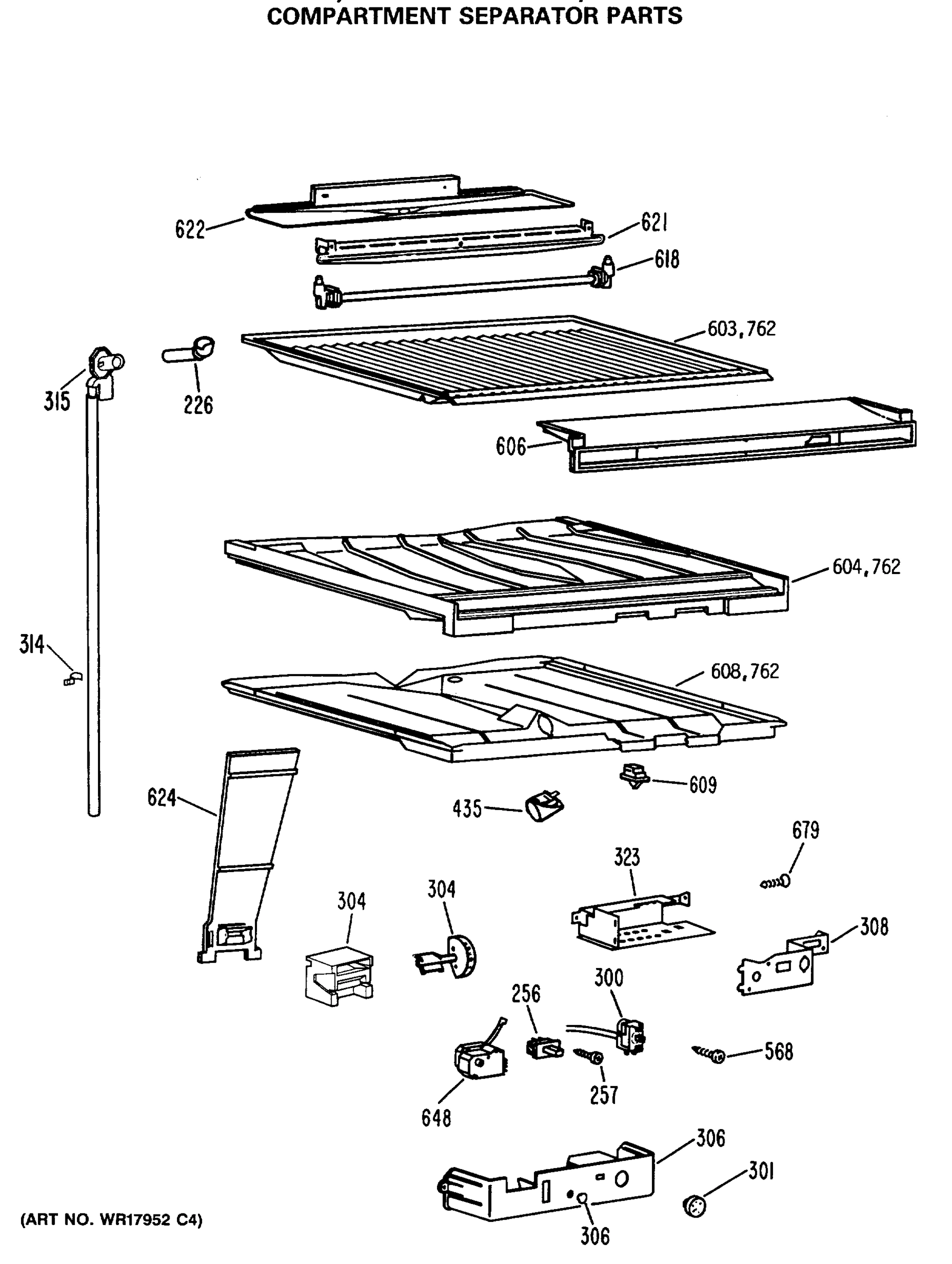 COMPARTMENT SEPARATOR PARTS