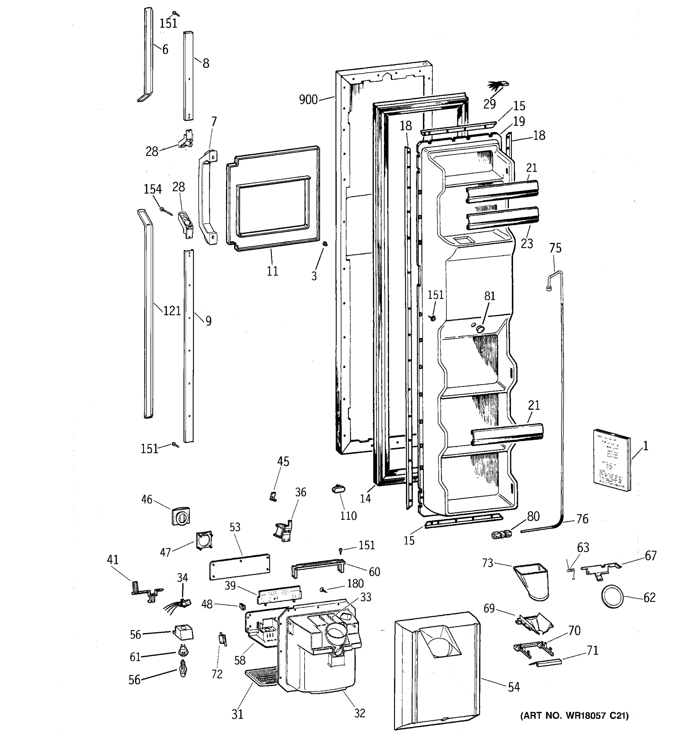 FREEZER DOOR