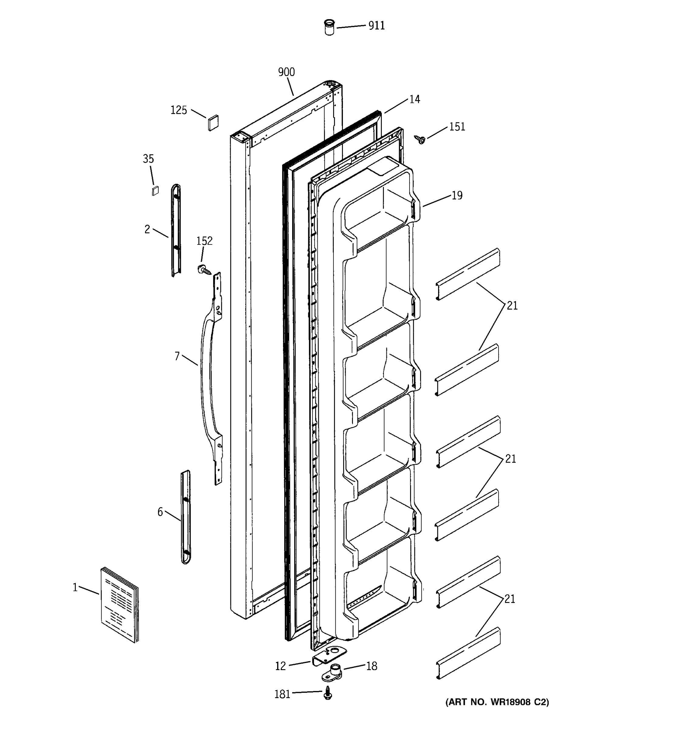 FREEZER DOOR